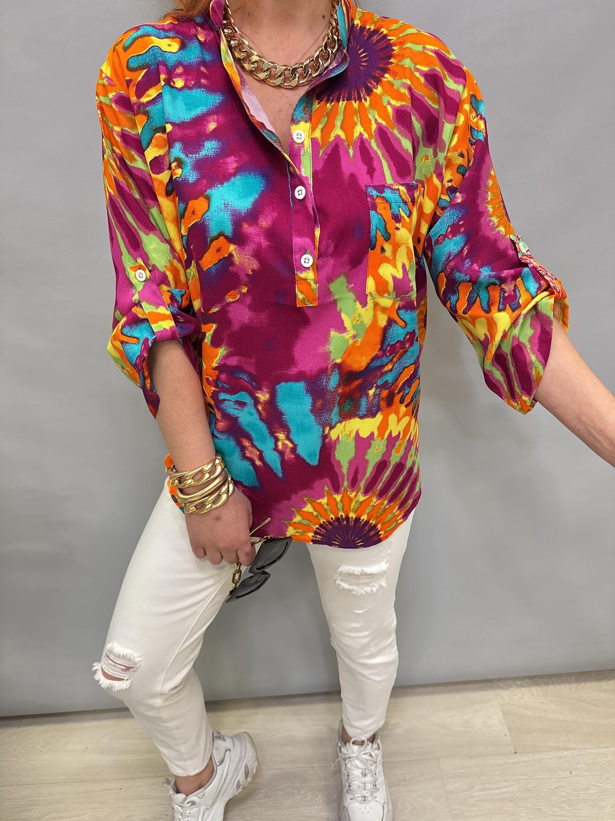 8790 PAMUKLU VİSKON BLUZ