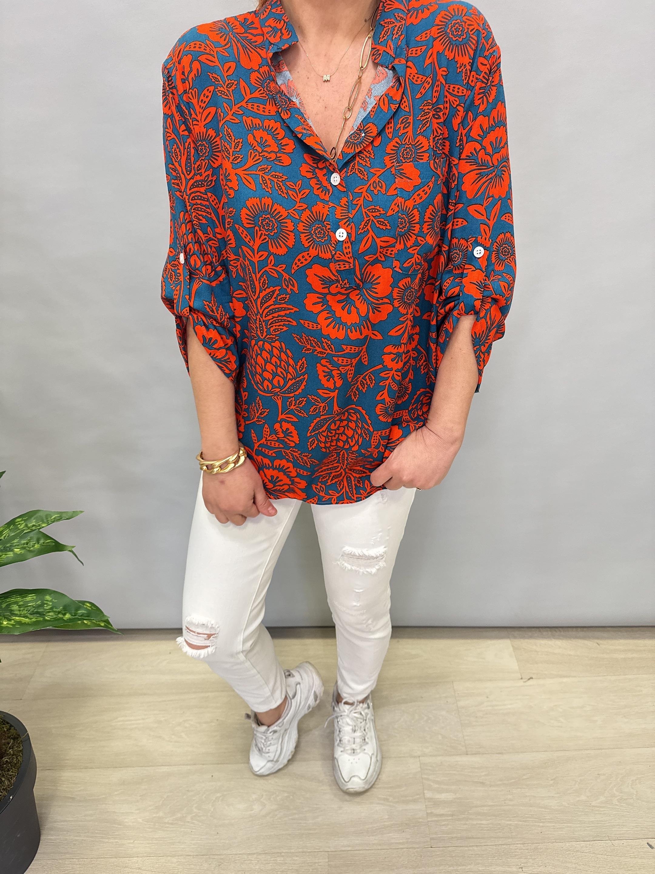 8790 PAMUKLU VİSKON BLUZ