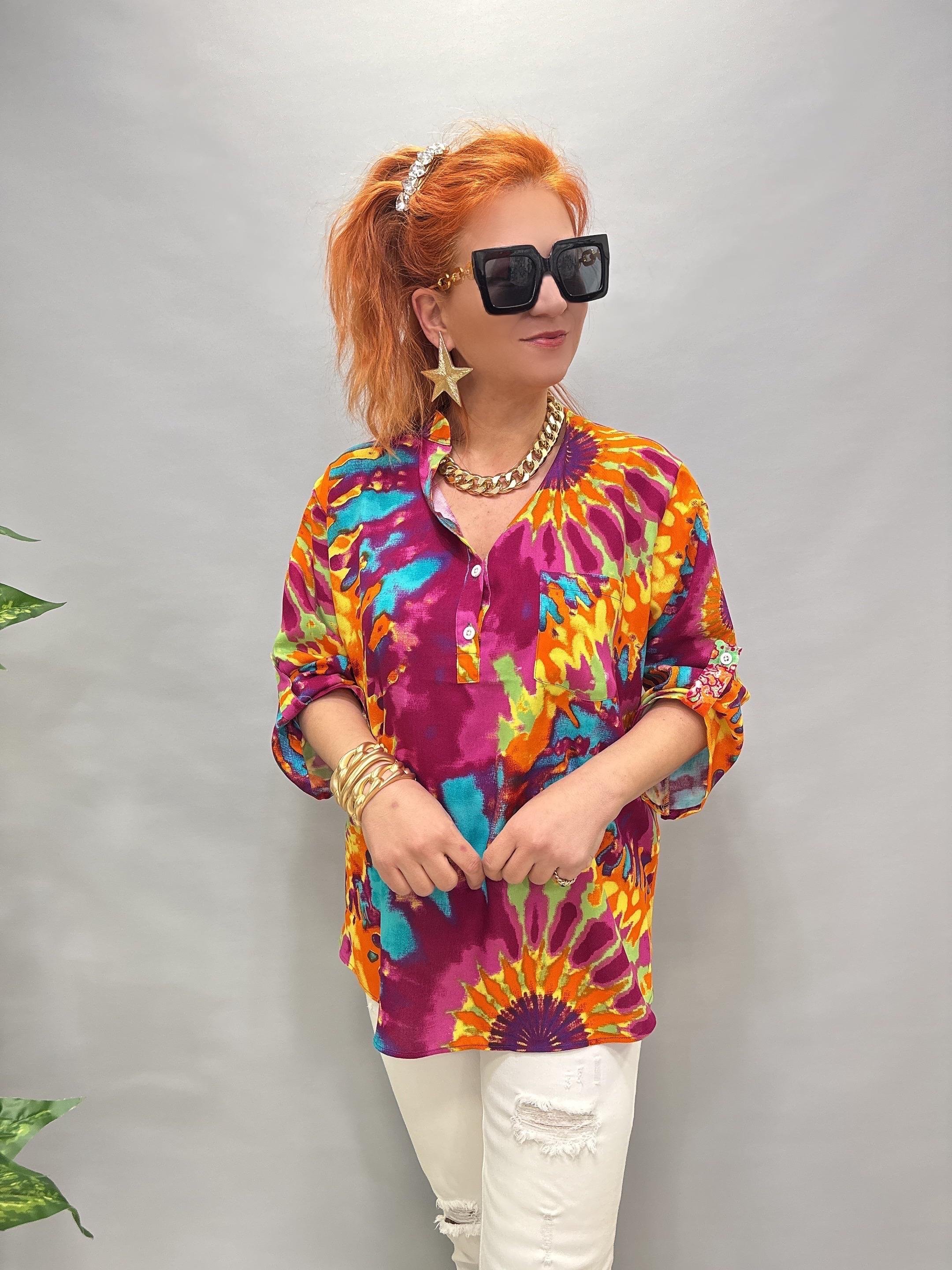 8790 PAMUKLU VİSKON BLUZ