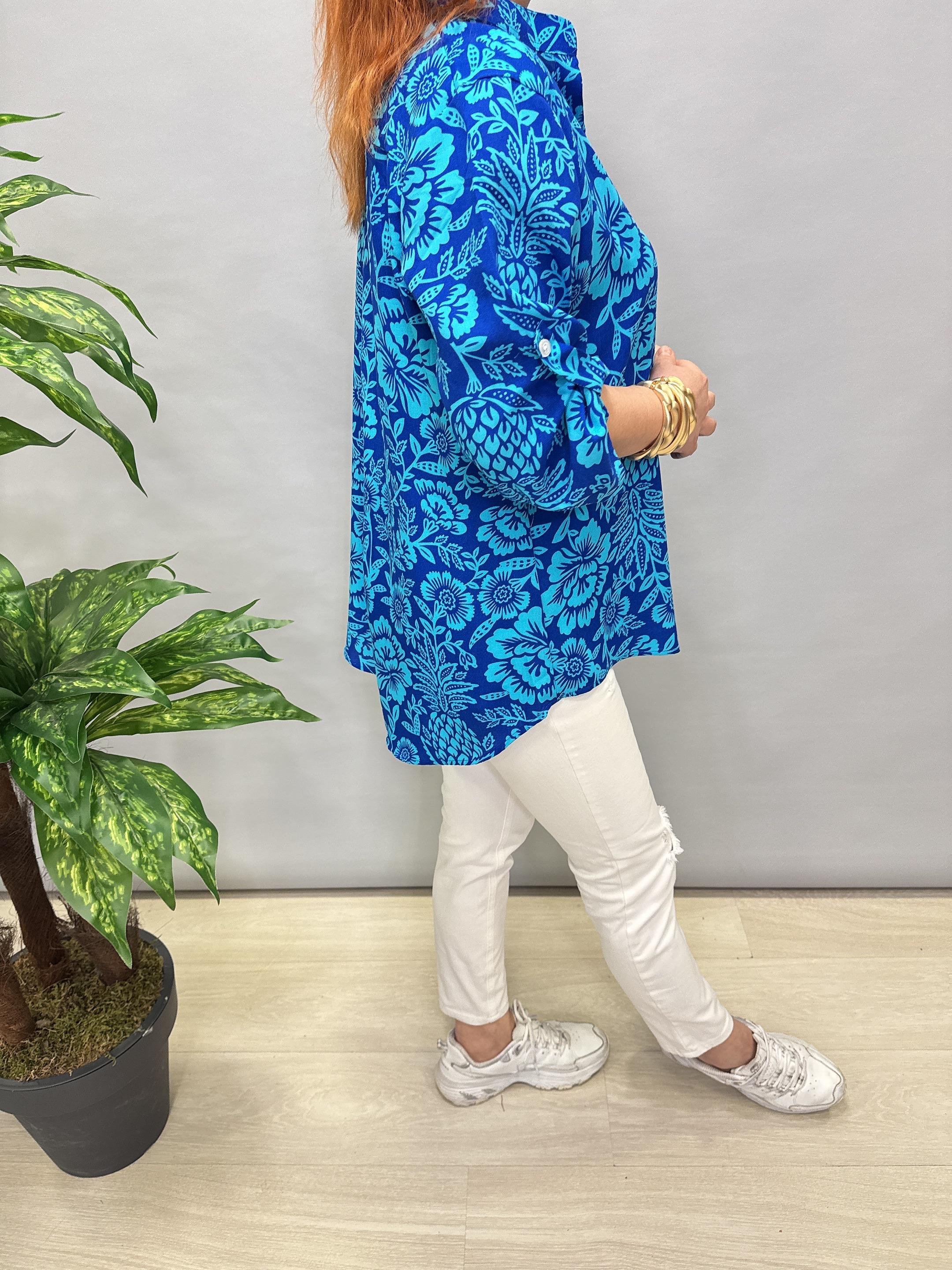 8790 PAMUKLU VİSKON BLUZ