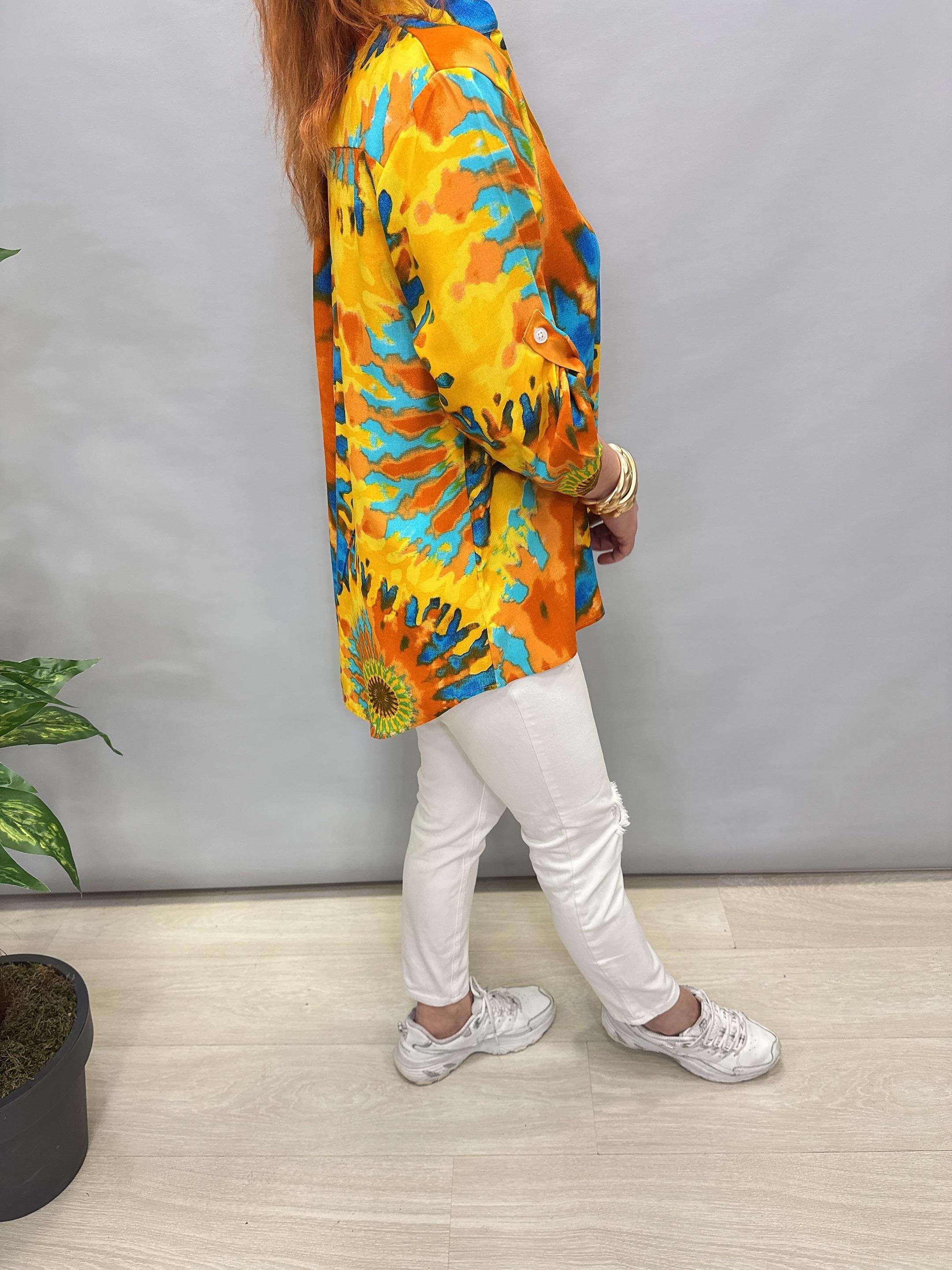 8790 PAMUKLU VİSKON BLUZ