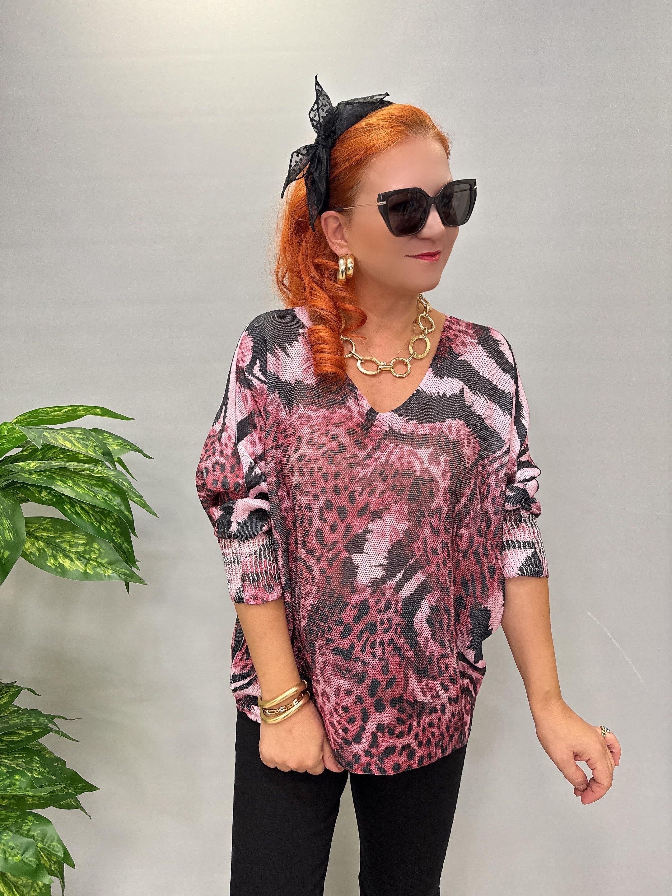 9554 Dijital Baskı Merserize bluz 1