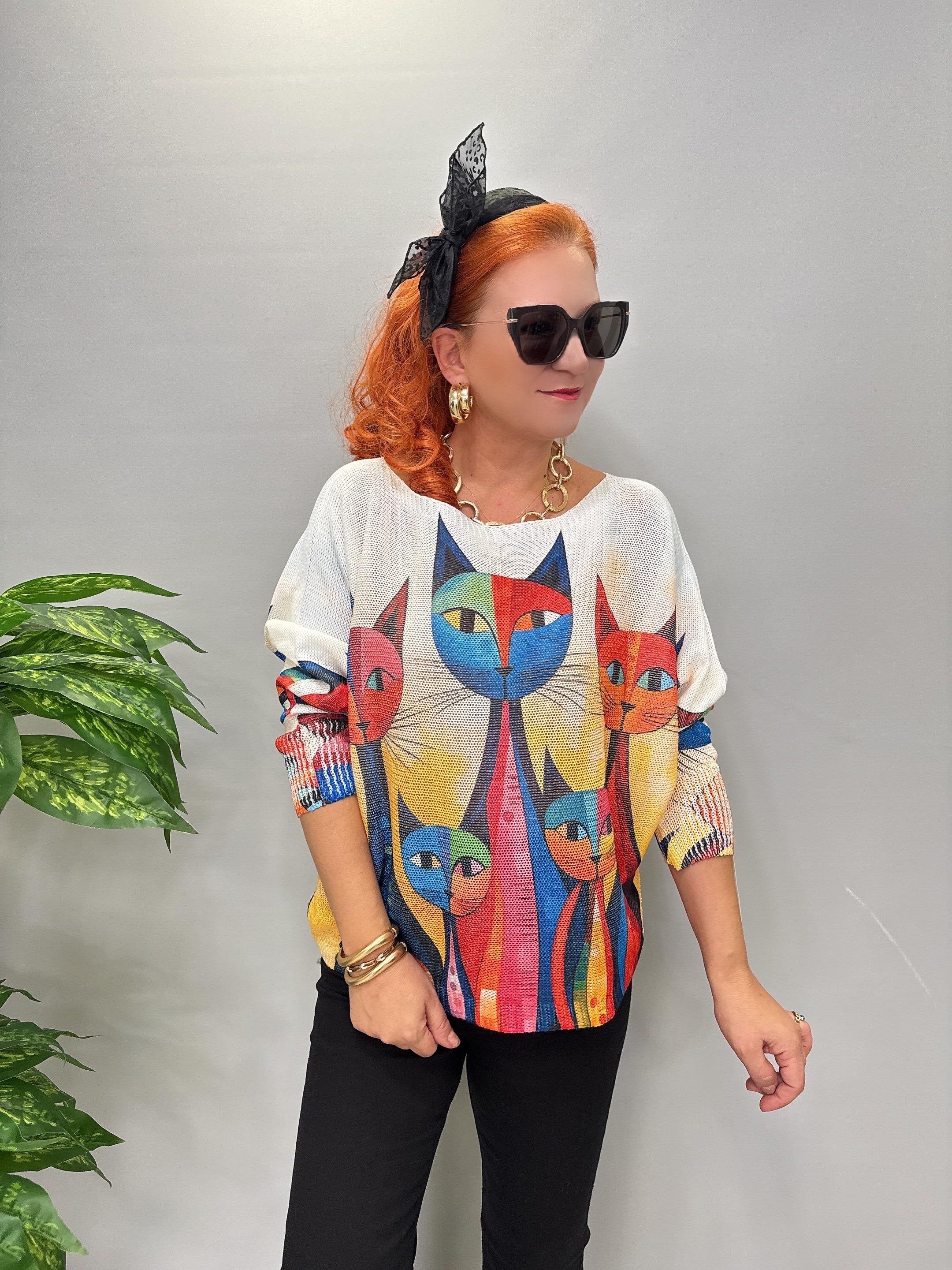 9554 Dijital Baskı Merserize bluz 4