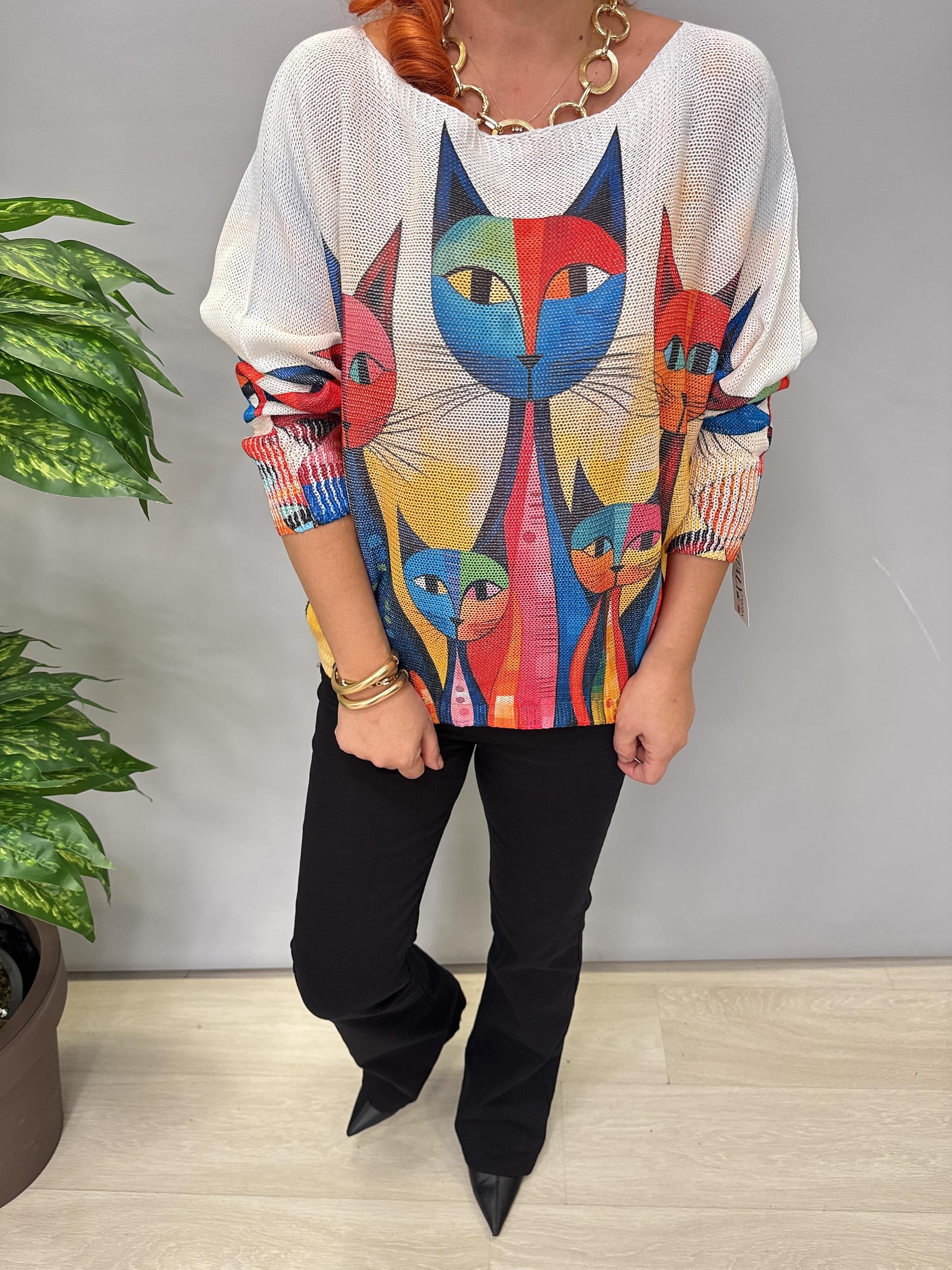 9554 Dijital Baskı Merserize bluz 4