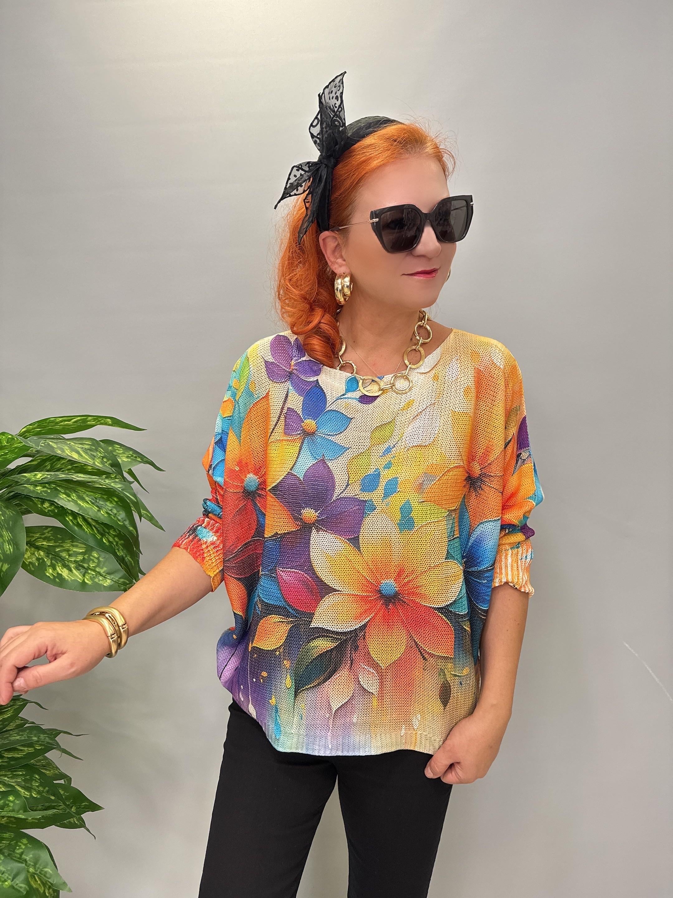 9554 Dijital Baskı Merserize bluz 8