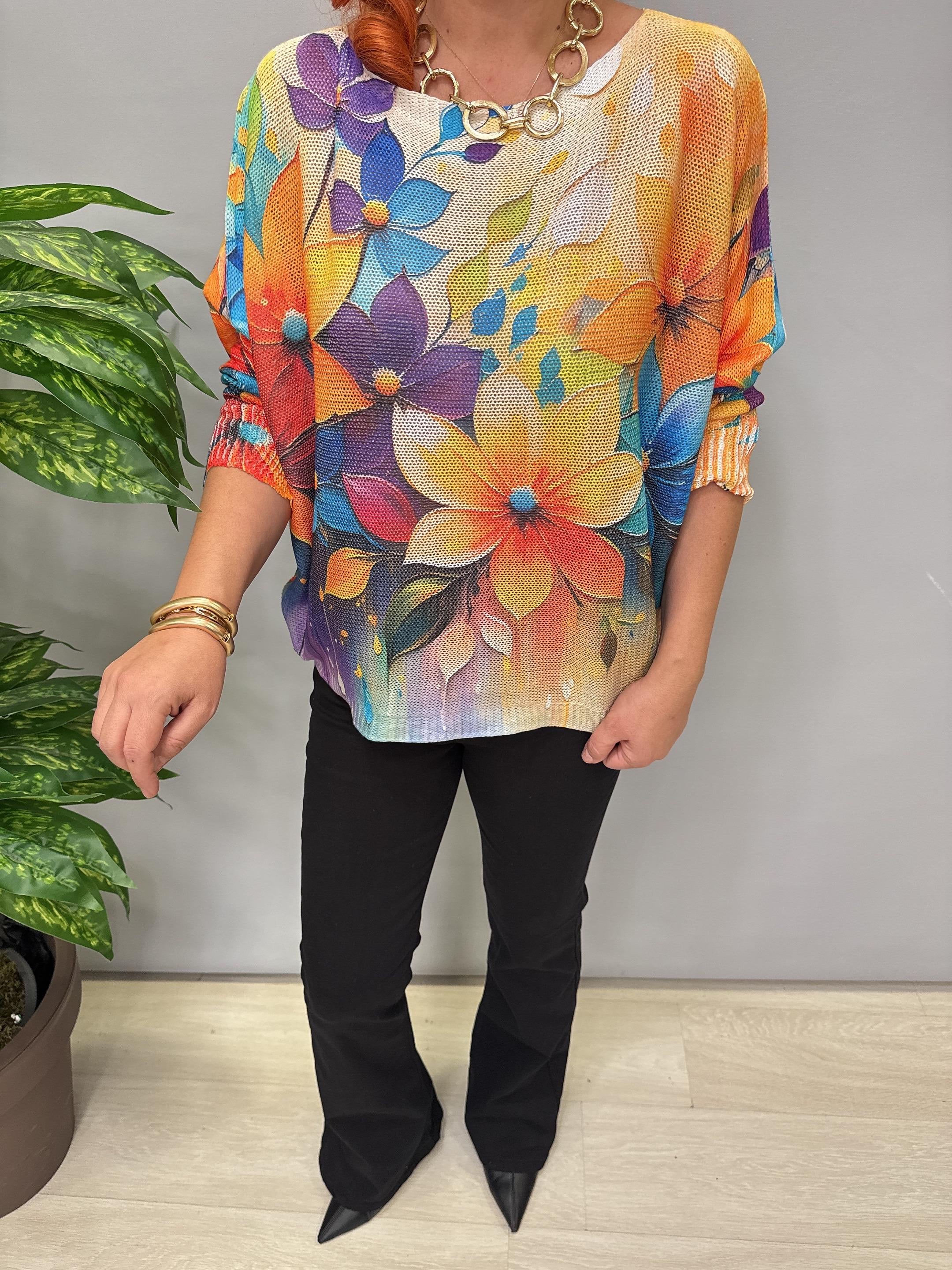 9554 Dijital Baskı Merserize bluz 8