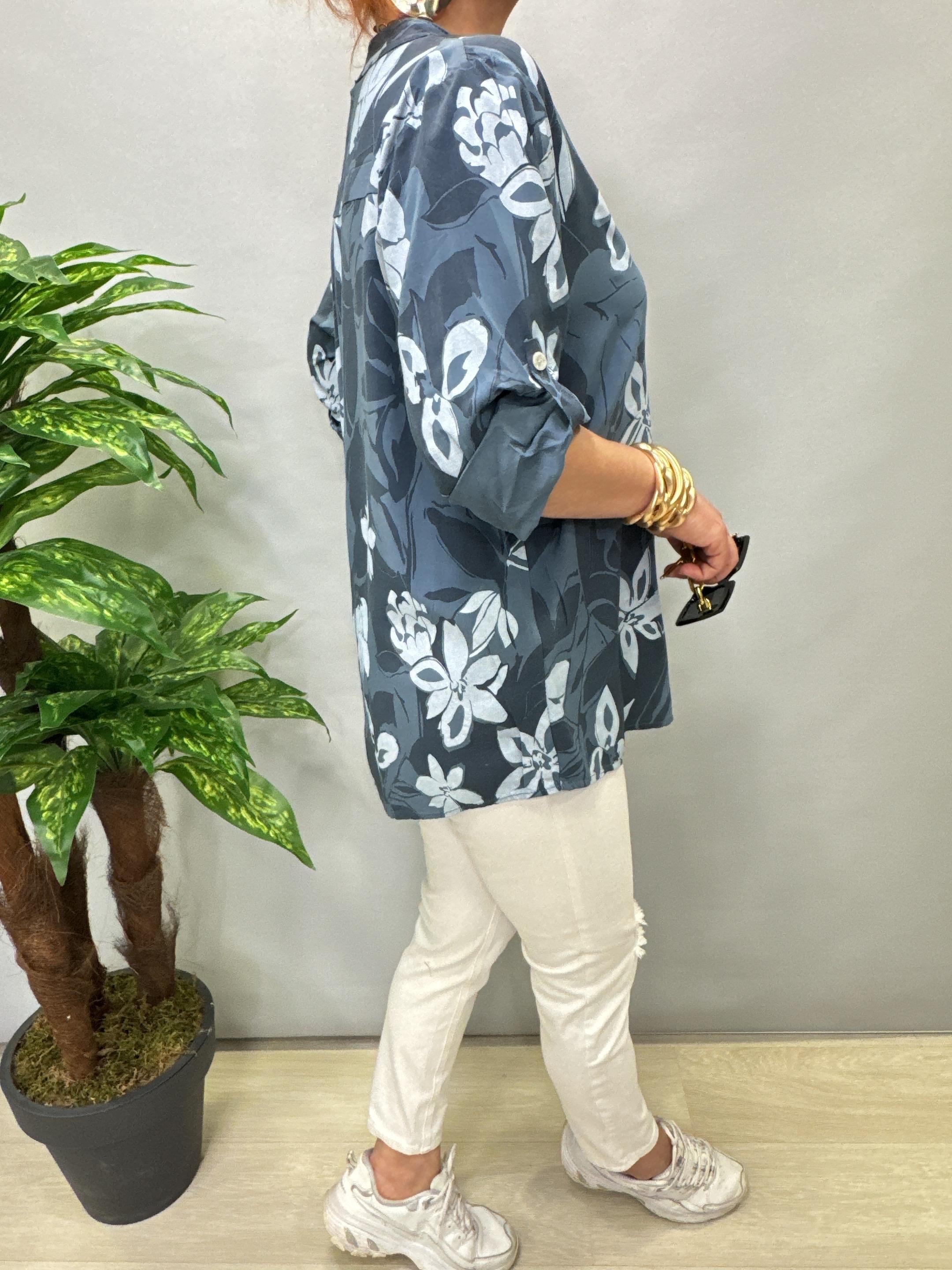 BLZ 7565 İTALYAN BLUZ MAVİ