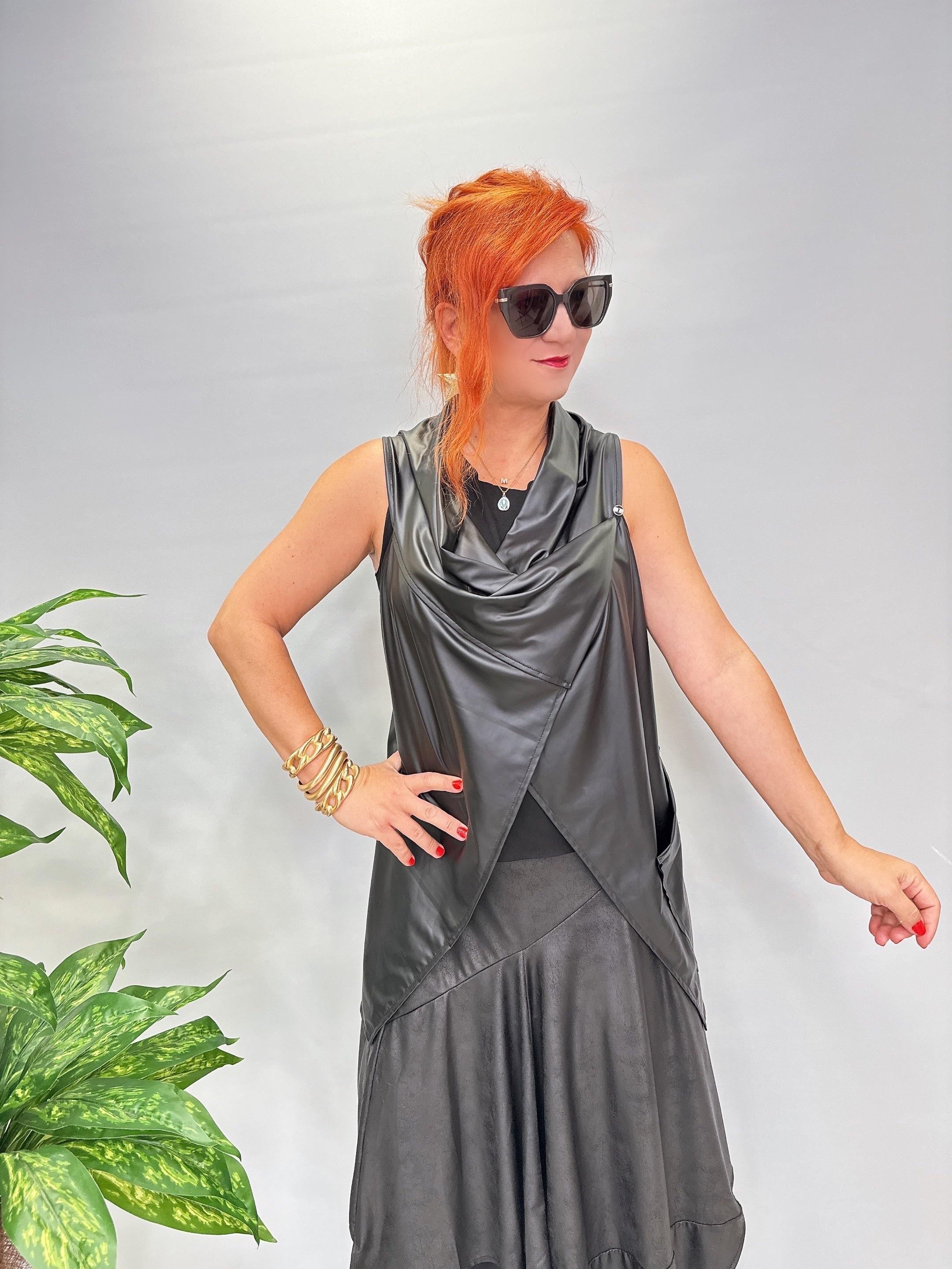 DR 8024 Deri görünümlü Yelek