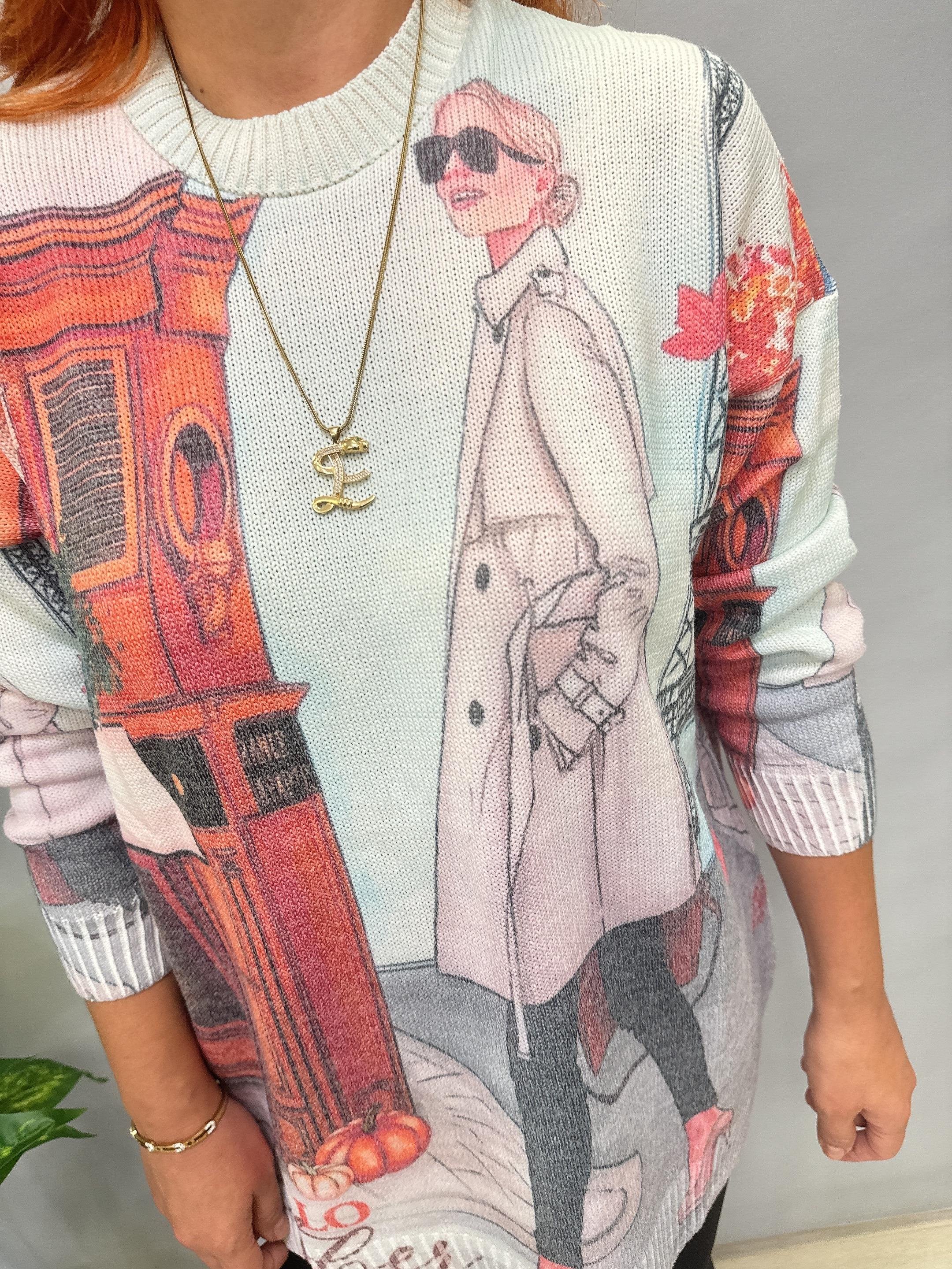 MSN 5067 DİJİTAL BASKI TRİKO BLUZ  HELLO  YAZI DETAY 44 BEDENE KADAR UYUMLUDUR 