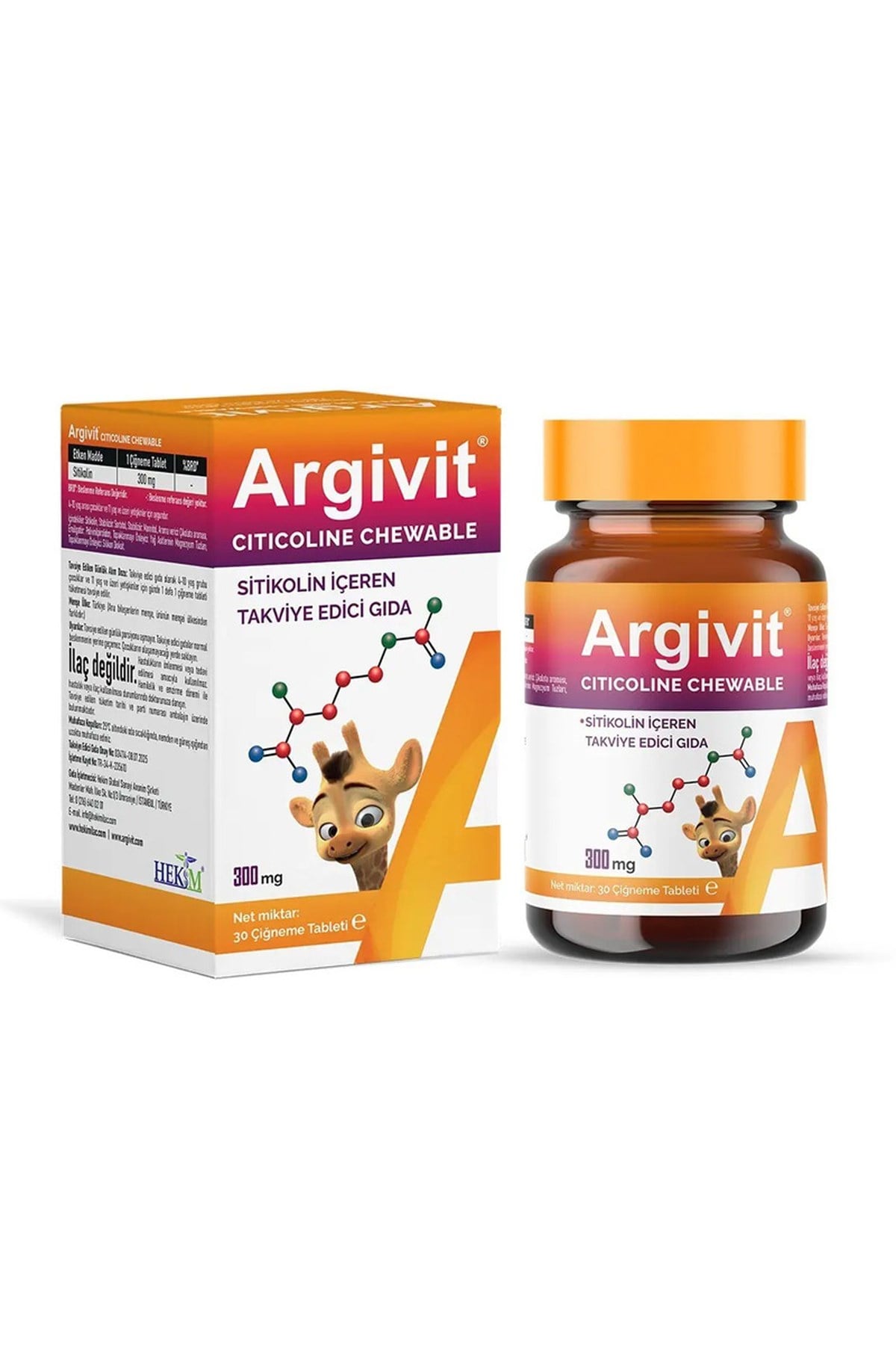 ArgivitArgivit Citicoline Takviye Edici Gıda 30 Tablet8684891940311