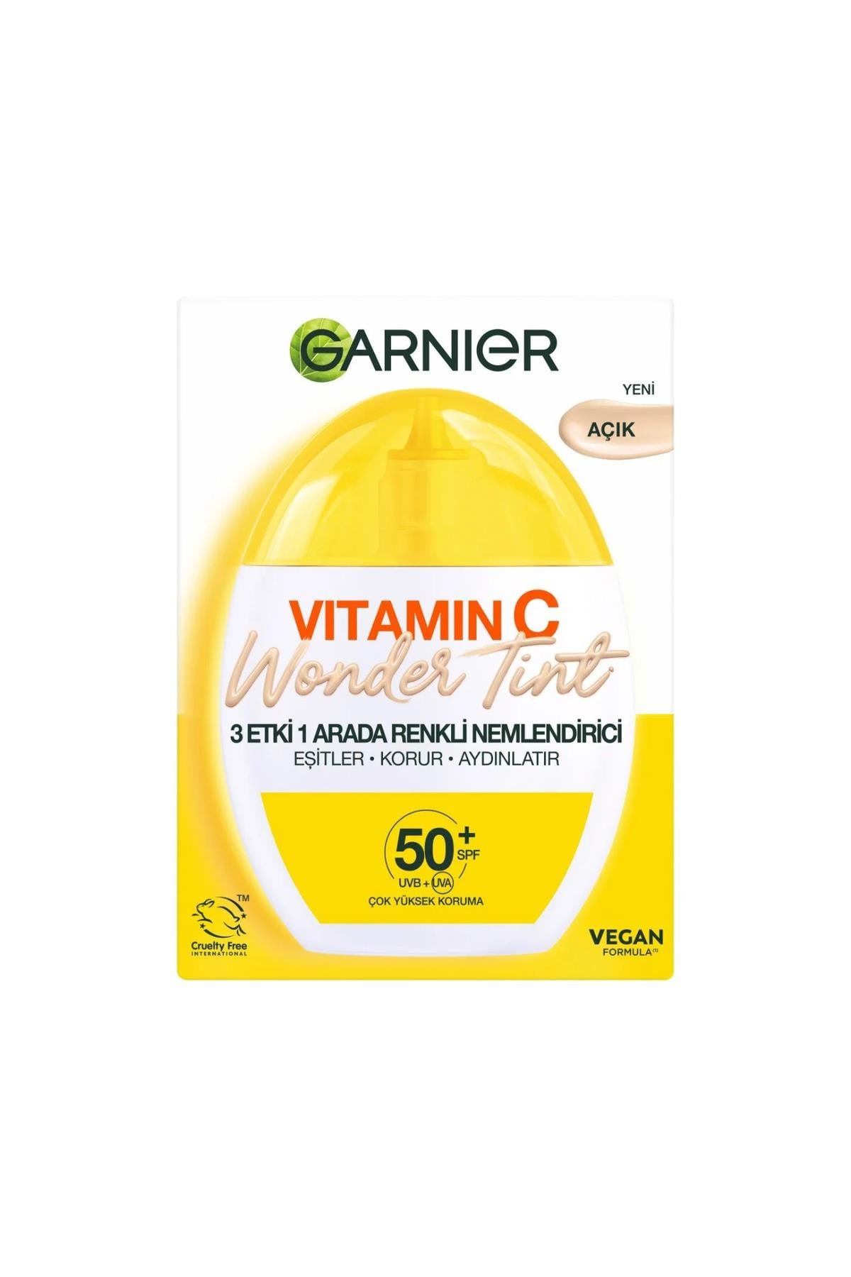 GarnıerGarnier C Vitamini Wonder Tint 3 Etki 1 Arada Renkli Nemlendirici Açık Ton SPF50 40 ml3600542658416