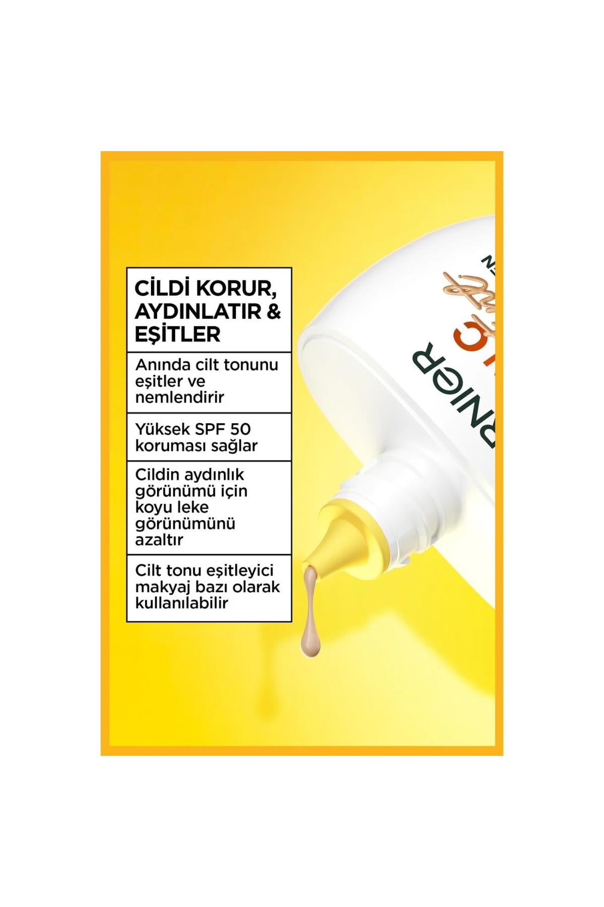 GarnıerGarnier C Vitamini Wonder Tint 3 Etki 1 Arada Renkli Nemlendirici Açık Ton SPF50 40 ml3600542658416
