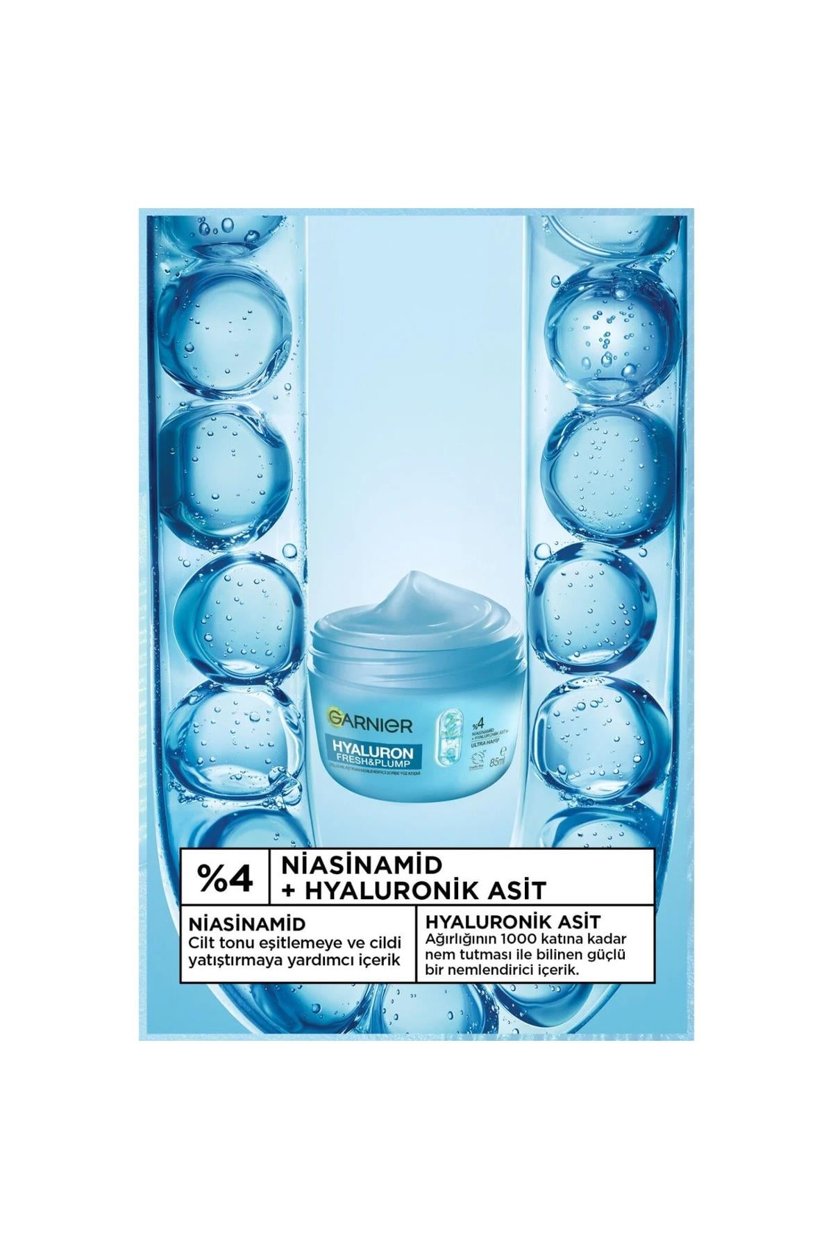 GarnıerGarnier Hyaluron Fresh & Plump Dolgunlaştıran Nemlendirici Sorbe Yüz Kremi 85 ml3600542663250