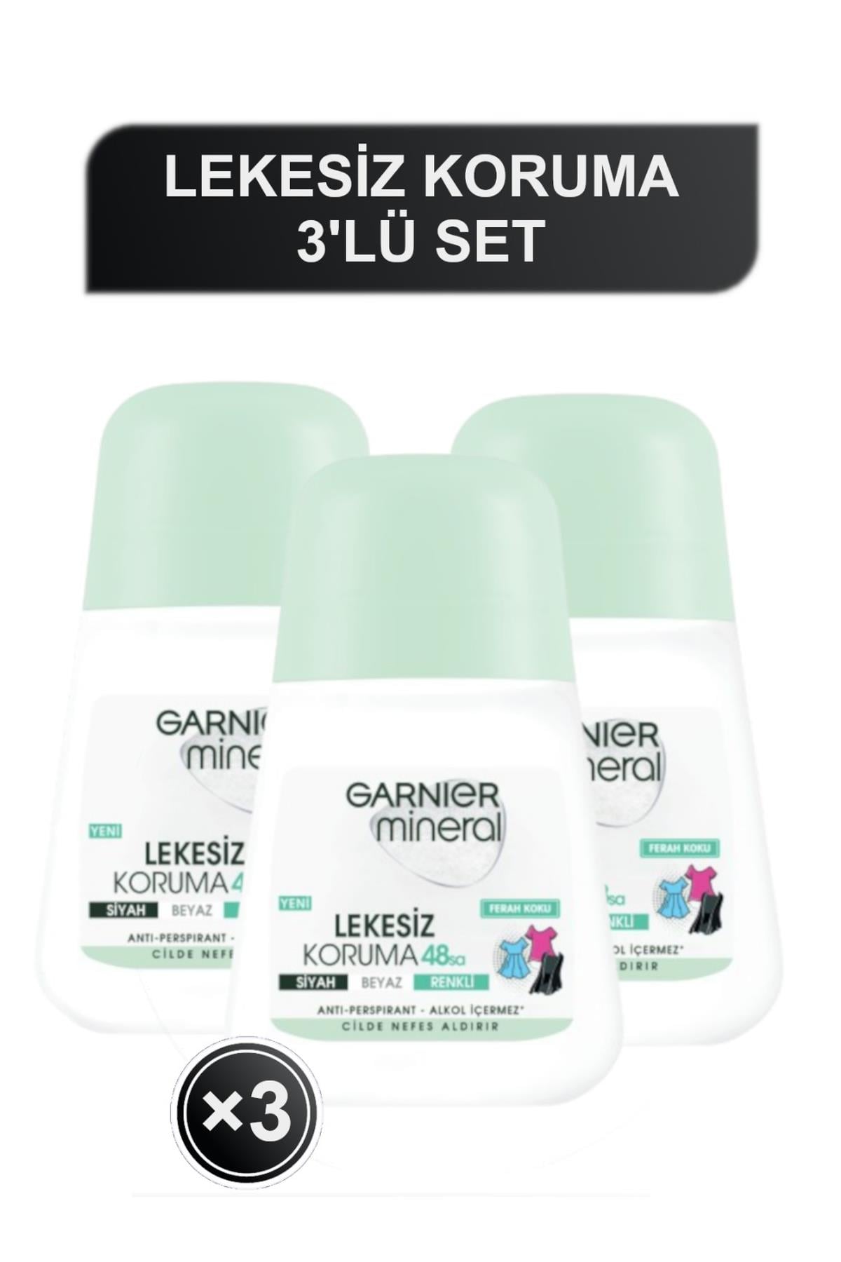 GarnıerGarnier Mineral Lekesiz Koruma Ferah Koku Anti Perspirant Roll on 50ml 3'lü Set3600541928947x3