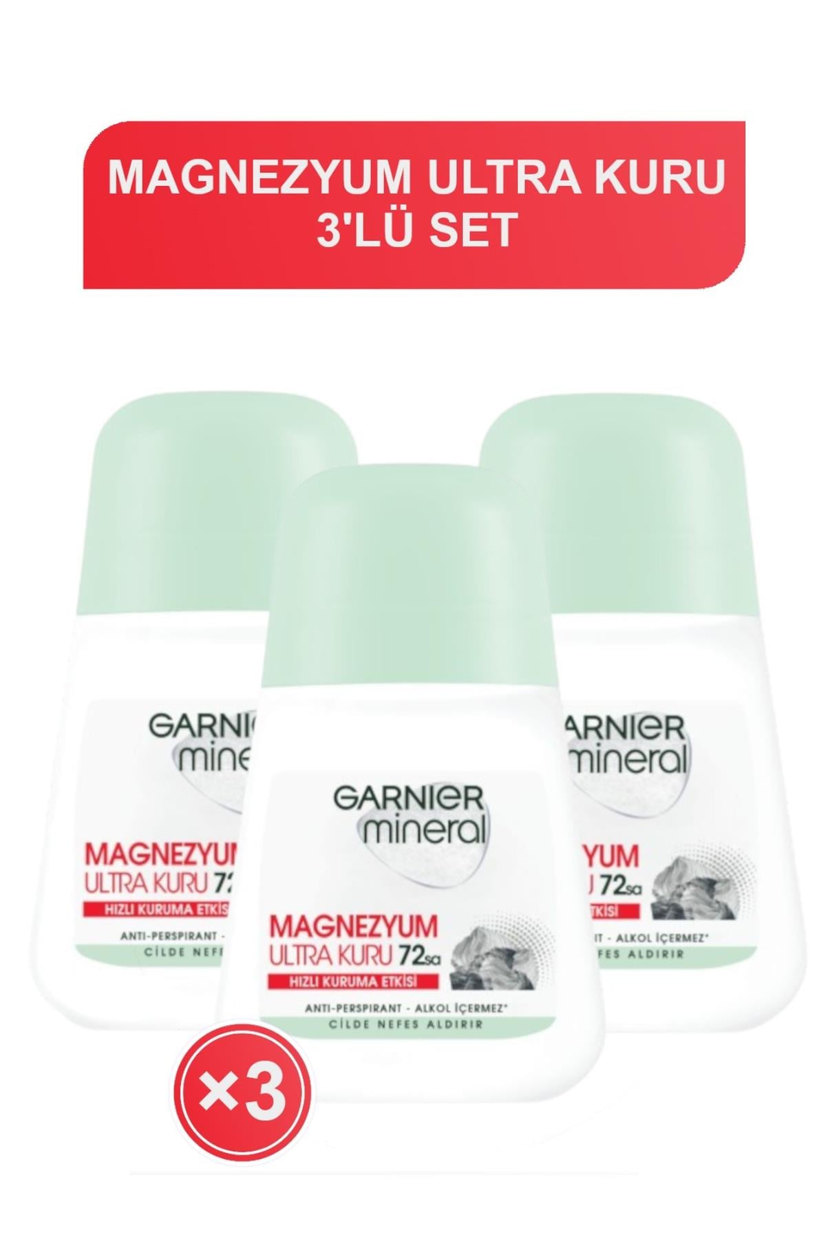 GarnıerGarnier Mineral Magnezyum Ultra Kuru Roll-On 50 ml 3'lü Set3600542402187x3