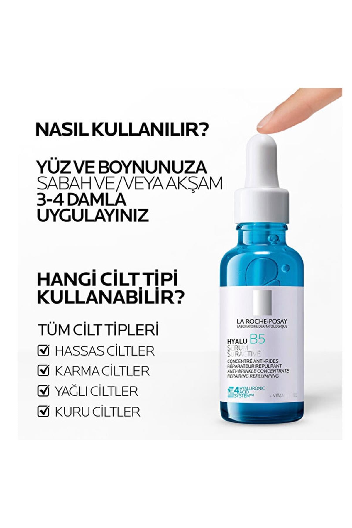 LA ROCHE POSAYLa Roche Posay Hyalu B5 Suractivated Kırışıklık Karşıtı ve Dolgunlaştırıcı Hyalüronik Asit İçeren Serum 30 ml3337875882736