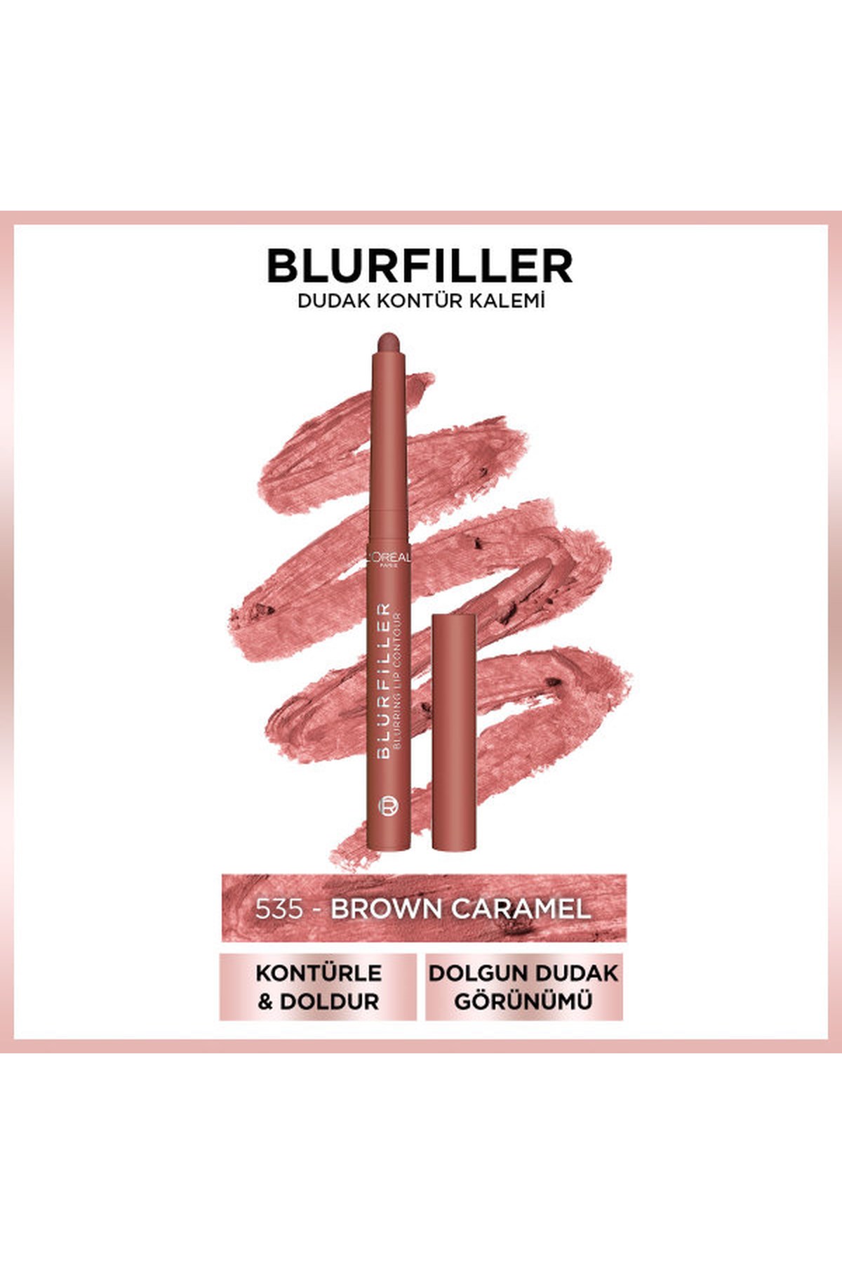 Loreal ParisLoreal Paris Blurfiller Dudak Kontür Kalemi 535 Brown Caramel3600524253561