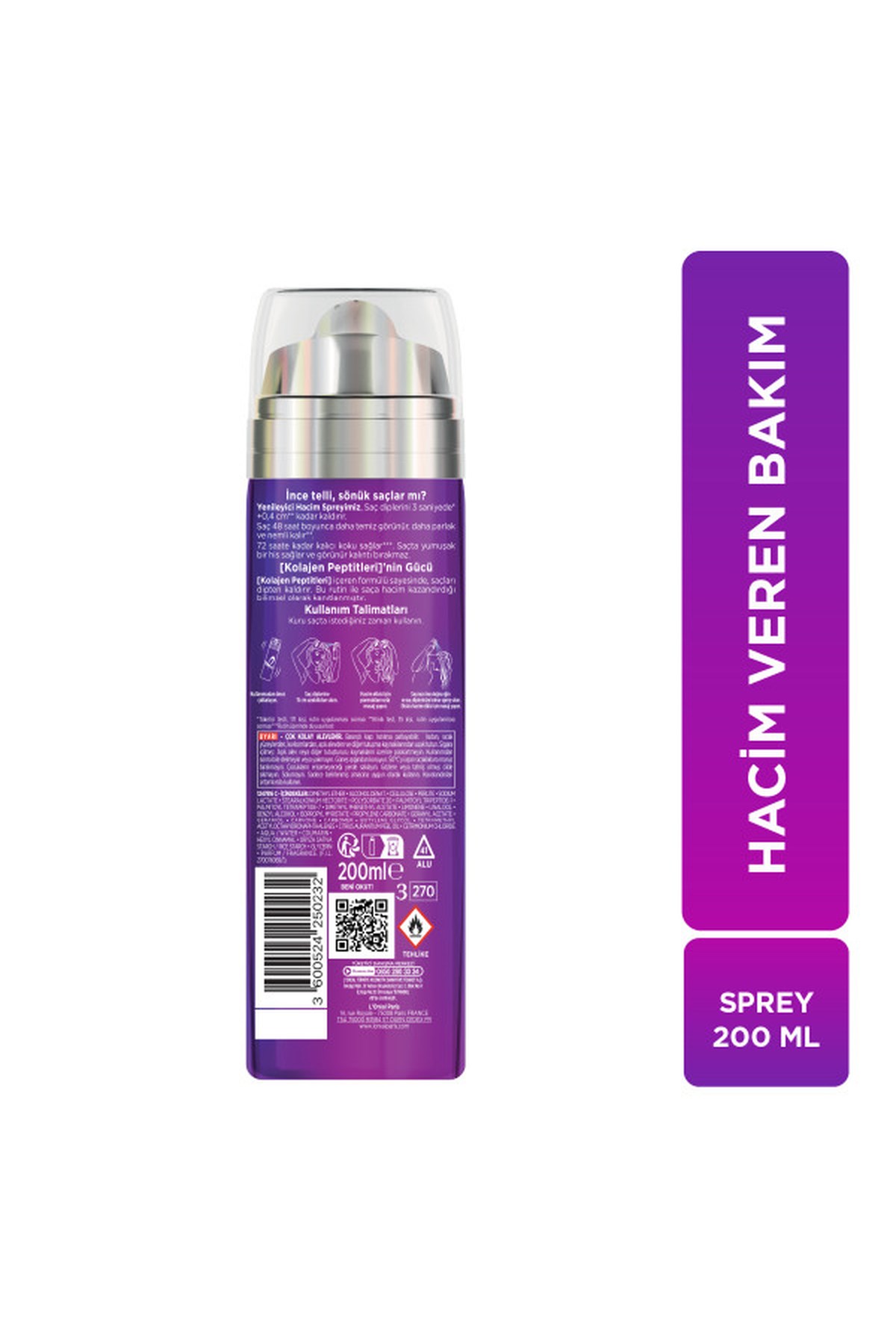Loreal ParisLoreal Paris Elseve Yenileyici Hacim 200 ml Saç Spreyi3600524250232