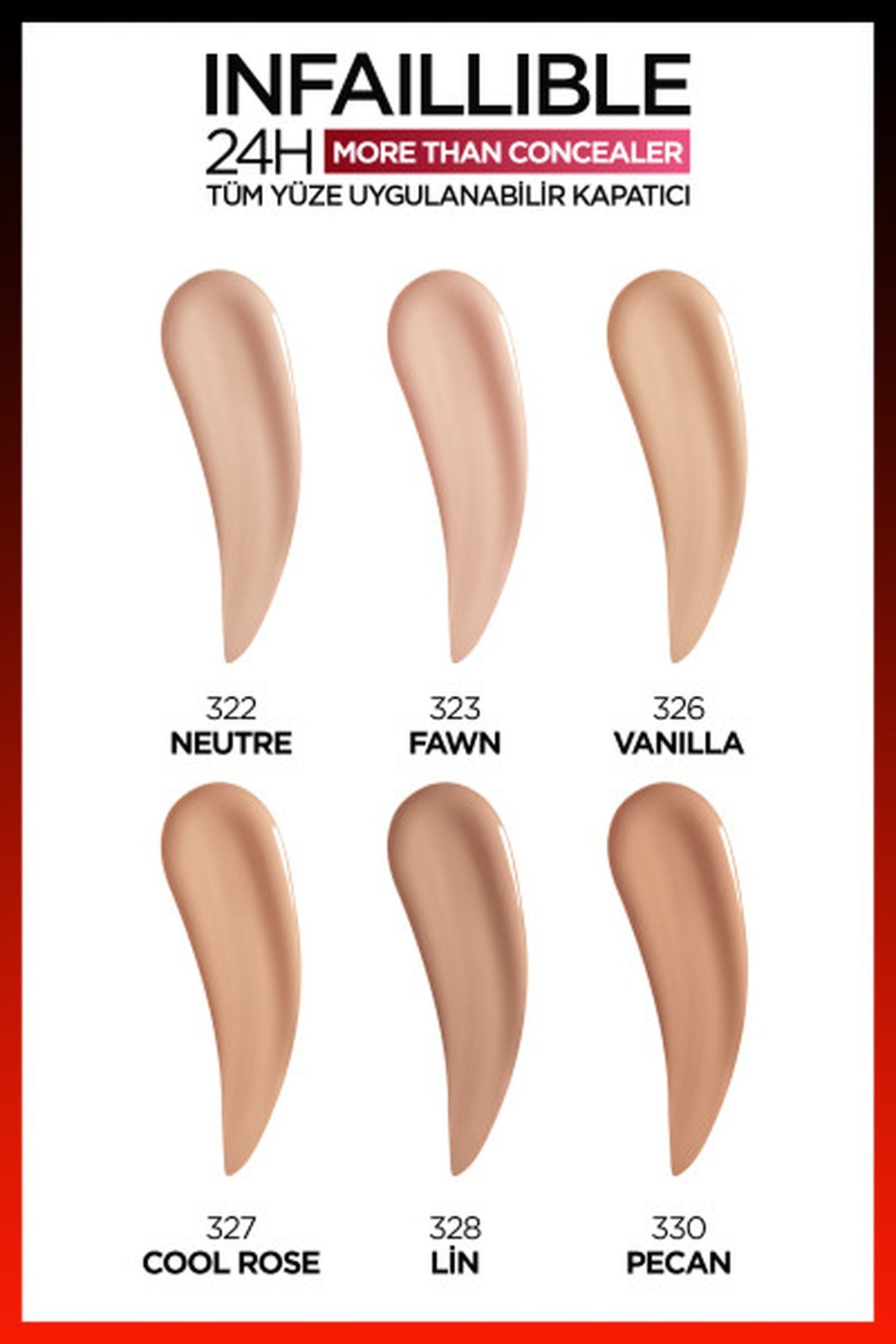 Loreal ParisLoreal Paris Infaillible 24H Tüm Yüze Uygulanabilir Kapatıcı 327 Cashmere30173620