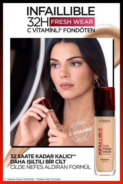 Loreal ParisLoreal Paris Infaillible 32H Fresh Wear C Vitaminli Fondöten 125 Naturel Rose3600523614516