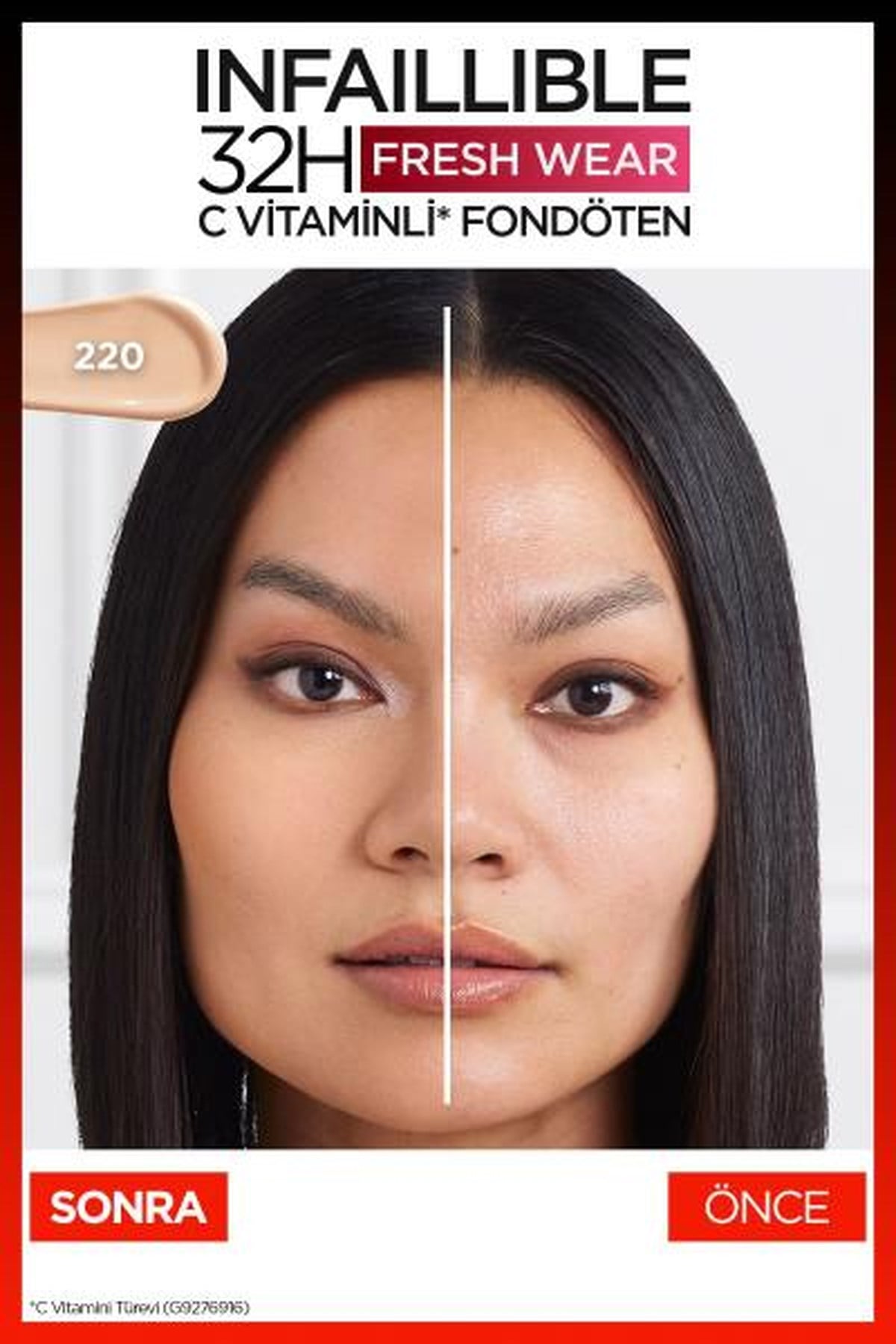 Loreal ParisLoreal Paris Infaillible 32H Fresh Wear C Vitaminli Fondöten 220 Sand3600523614479