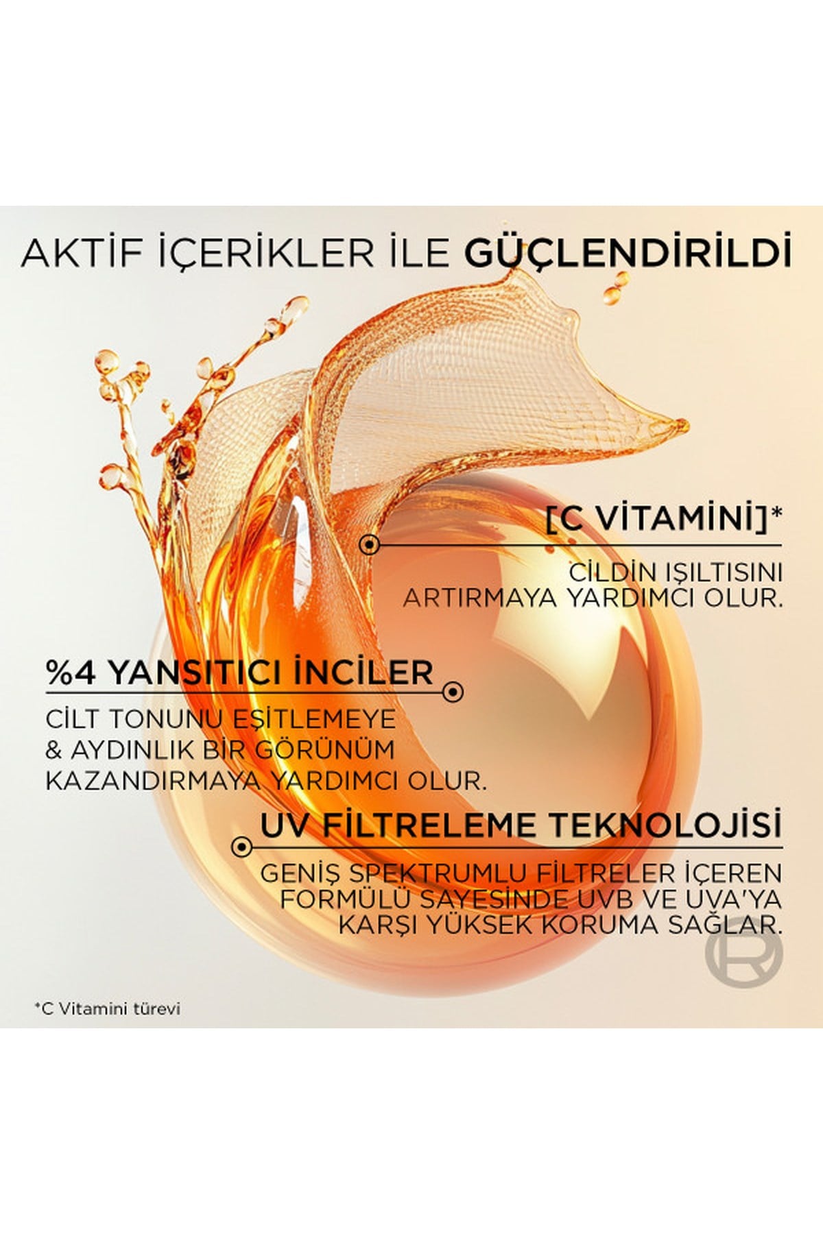 Loreal ParisLoreal Paris Revitalift Clinical C Vitamini İçeren Renkli Işıltılı SPF30 Nemlendirici Yüz Güneş Kremi 40 ml3600524244668