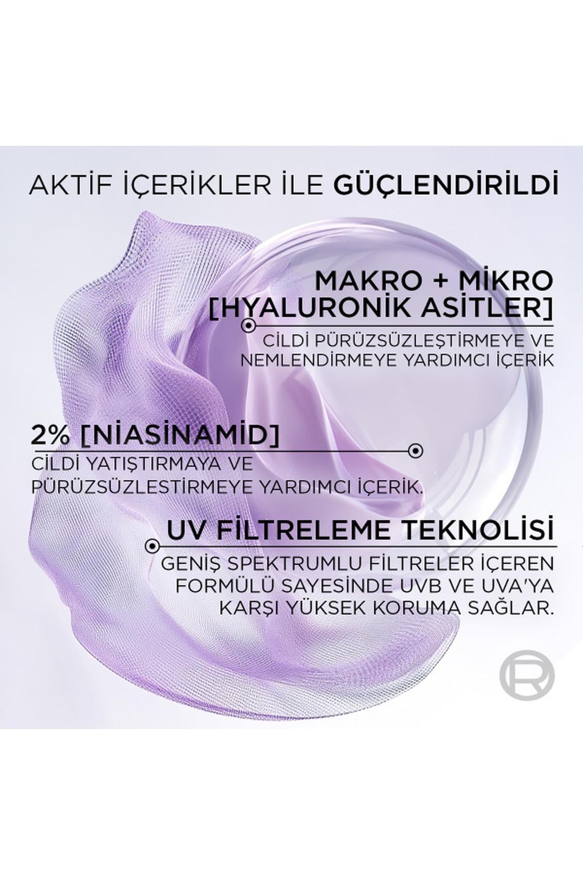 Loreal ParisLoreal Paris Revitalift Hyaluronik Asit İçeren Dolgunlaştırıcı Etkili SPF30 Korumalı Nemlendirici Yüz Kremi 40ml3600524244583