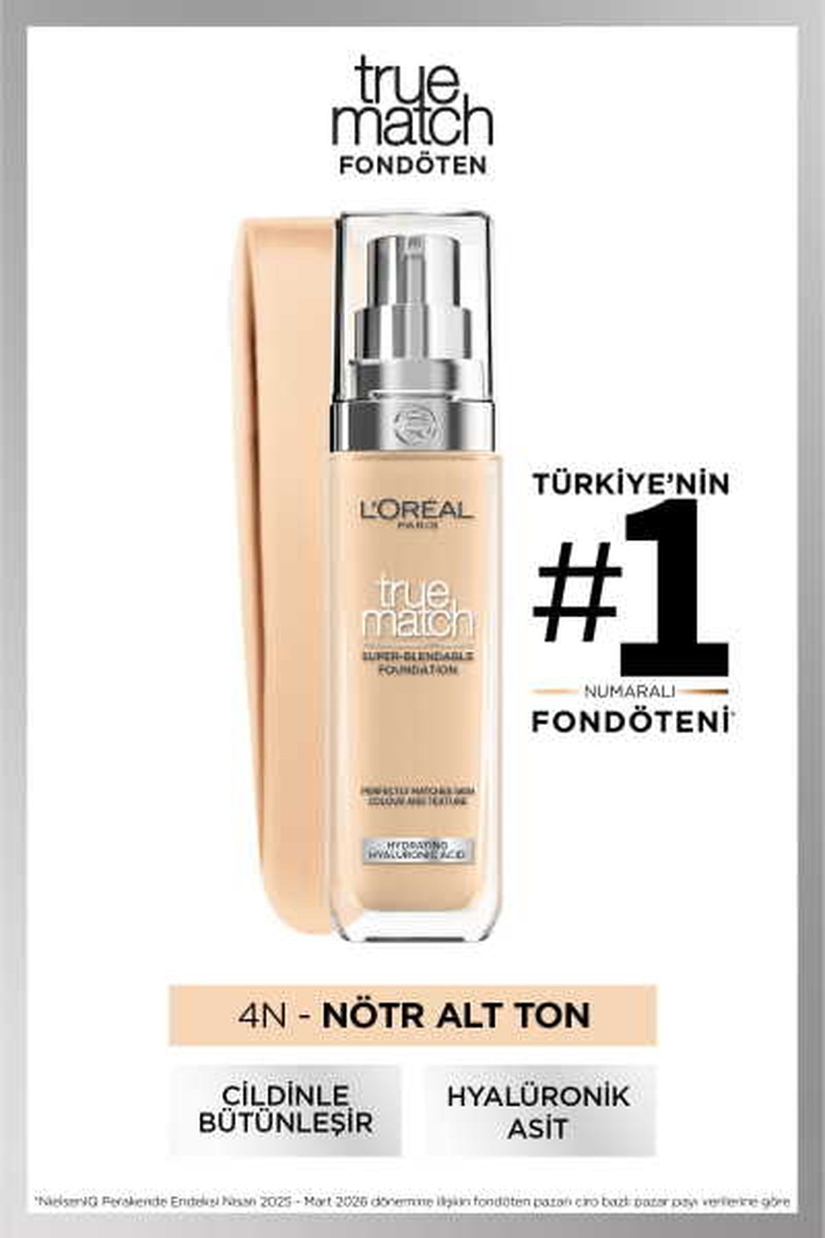 Loreal ParisLoreal Paris True Match Bakım Yapan Fondöten 4N Nötr Alt Ton3600522862413