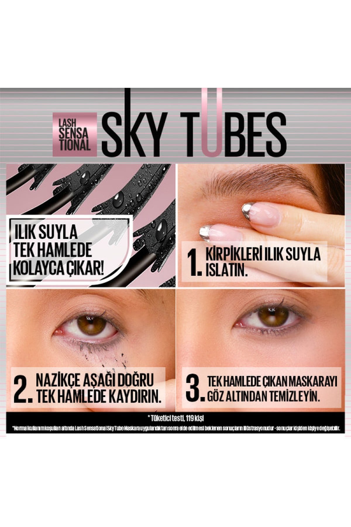 Maybelline New YorkMaybelline New York Lash Sensational Sky Tubes Siyah Tubing Maskara3600531721534