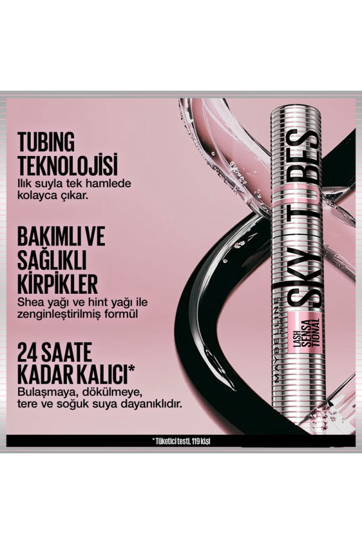 Maybelline New YorkMaybelline New York Lash Sensational Sky Tubes Siyah Tubing Maskara3600531721534