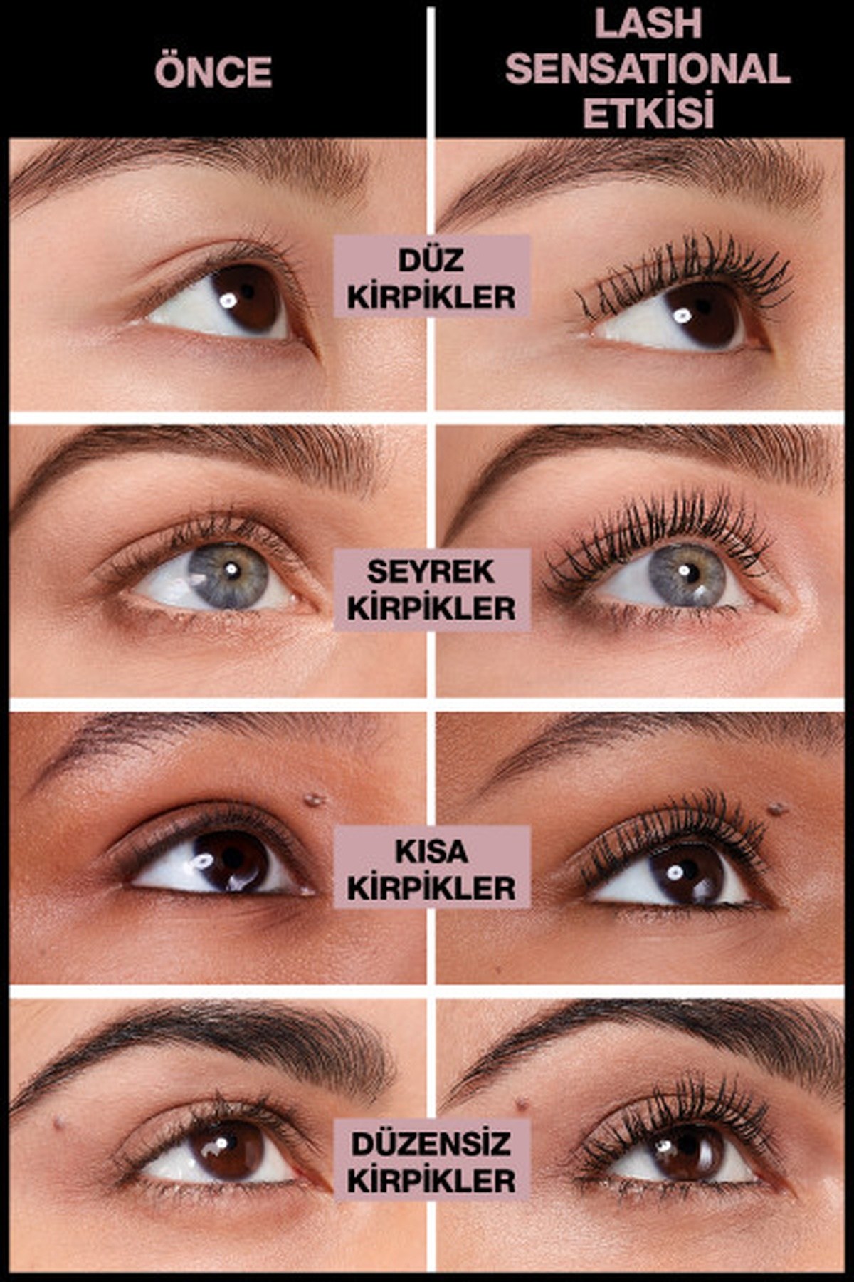 Maybelline New YorkMaybelline New York Lash Sensational Yelpaze Etkili Suya Dayanıklı Siyah Maskara3600531143657