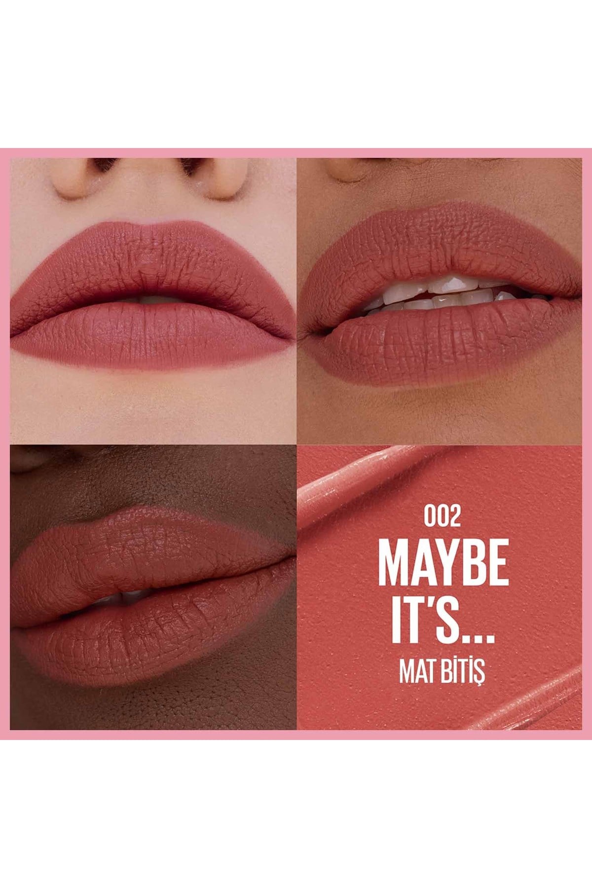 Maybelline New YorkMaybelline New York Serum Etkili Hyalüronik Asit ve Besleyici Yağ İçeren Ruj 002 Maybe It's30190122