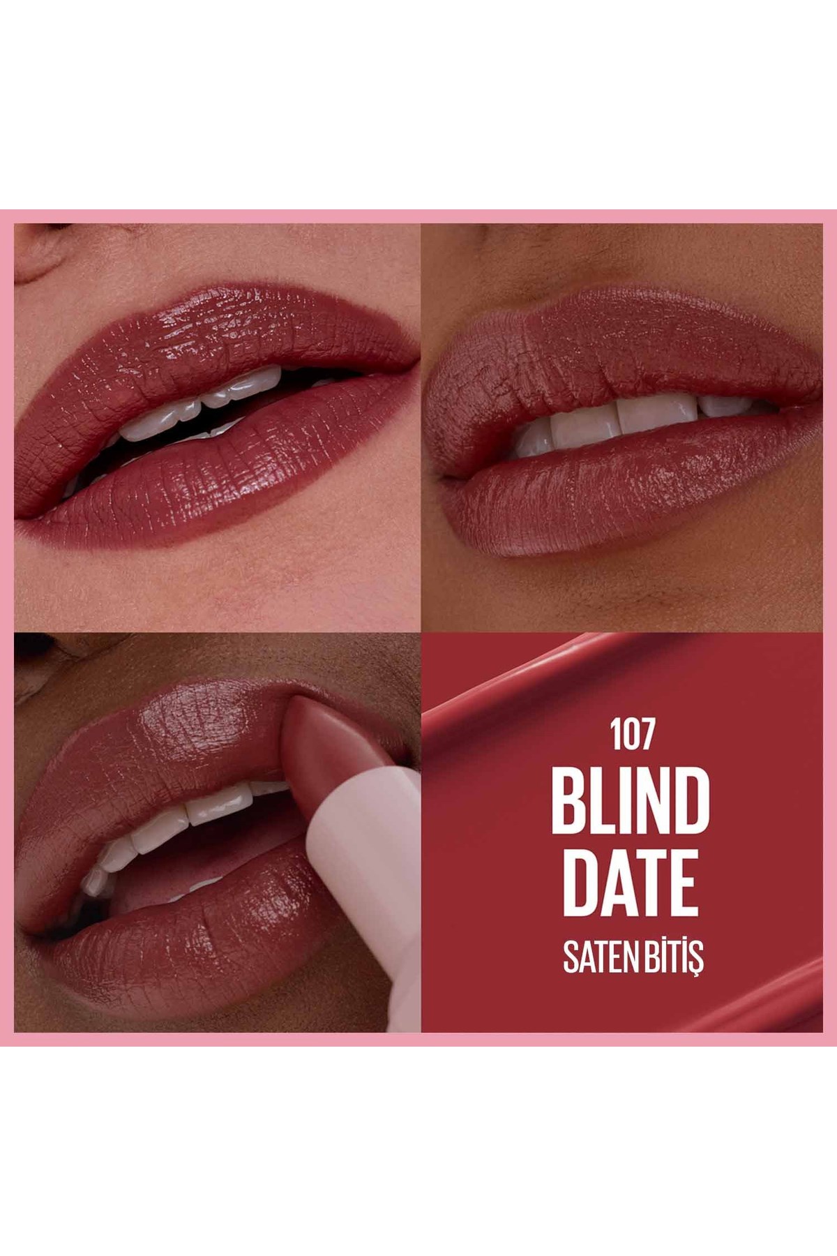 Maybelline New YorkMaybelline New York Serum Etkili Hyalüronik Asit ve Besleyici Yağ İçeren Ruj - 107 Blind Date30197275