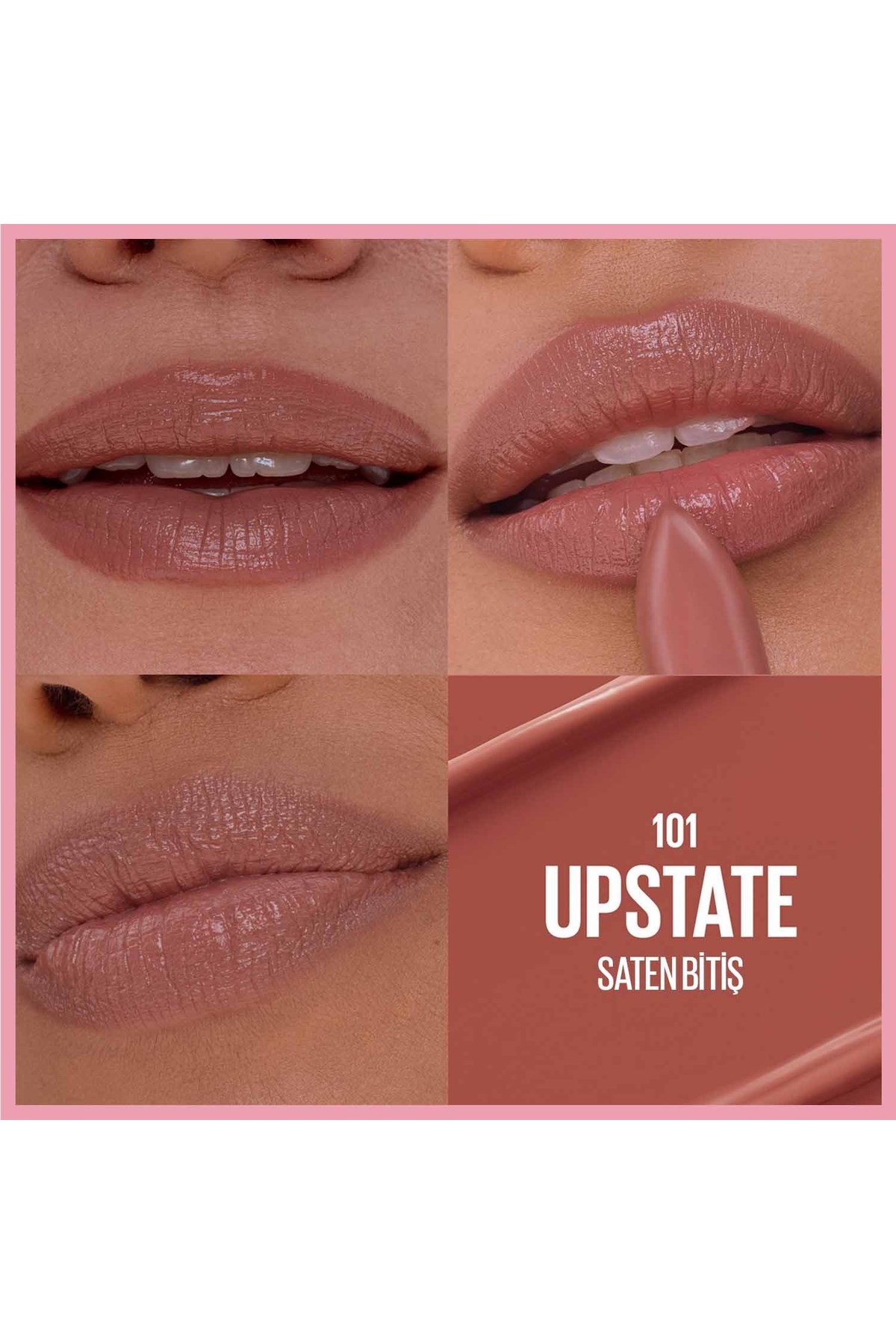 Maybelline New YorkMaybelline New York Serum Etkili Hyalüronik Asit ve Besleyici Yağ İçeren Ruj - 101 Upstate30197213