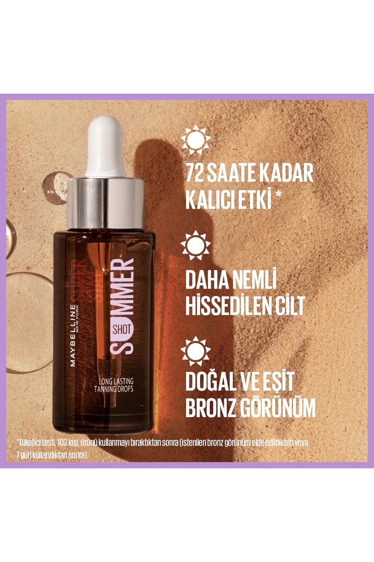 Maybelline New YorkMaybelline New York Summer Shot Uzun Süre Kalıcı Bronzlaştırıcı Etkili Damla 30 ml3600531721428