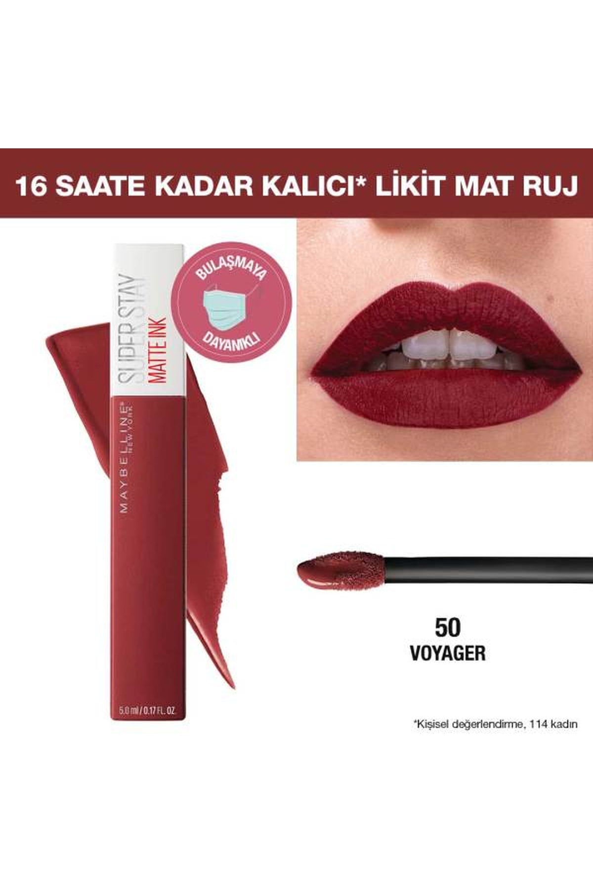 Maybelline New YorkMaybelline New York Super Stay Matte Ink Likit Mat Ruj 50 Voyager3600531411176