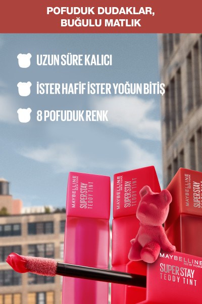 Maybelline New YorkMaybelline Super Stay Teddy Tint Uzun Süre Kalıcı Likit Mat Tint 50 Wild at Heart30146808