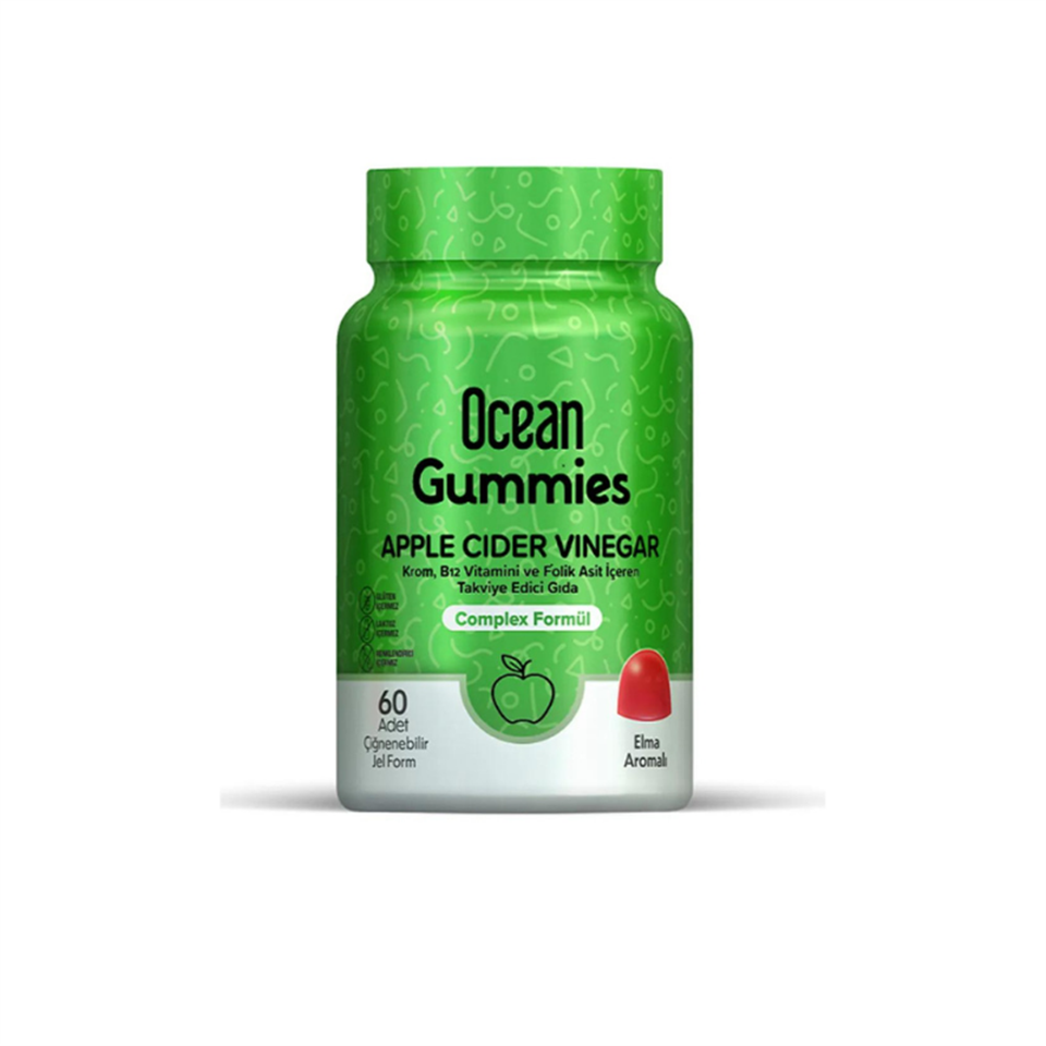 Ocean Gummies Apple Cider Vinegar 60 Çiğneme Form