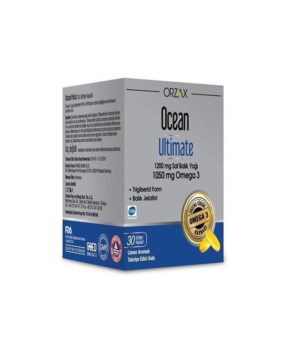 Ocean Ultimate 1200 Mg Balık Yağı 30 Kapsül