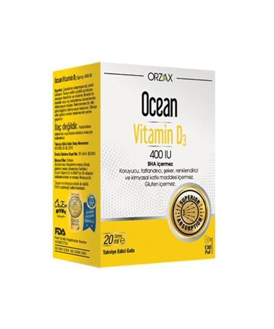 Ocean Vitamin D3 400 IU Sprey 20 Ml