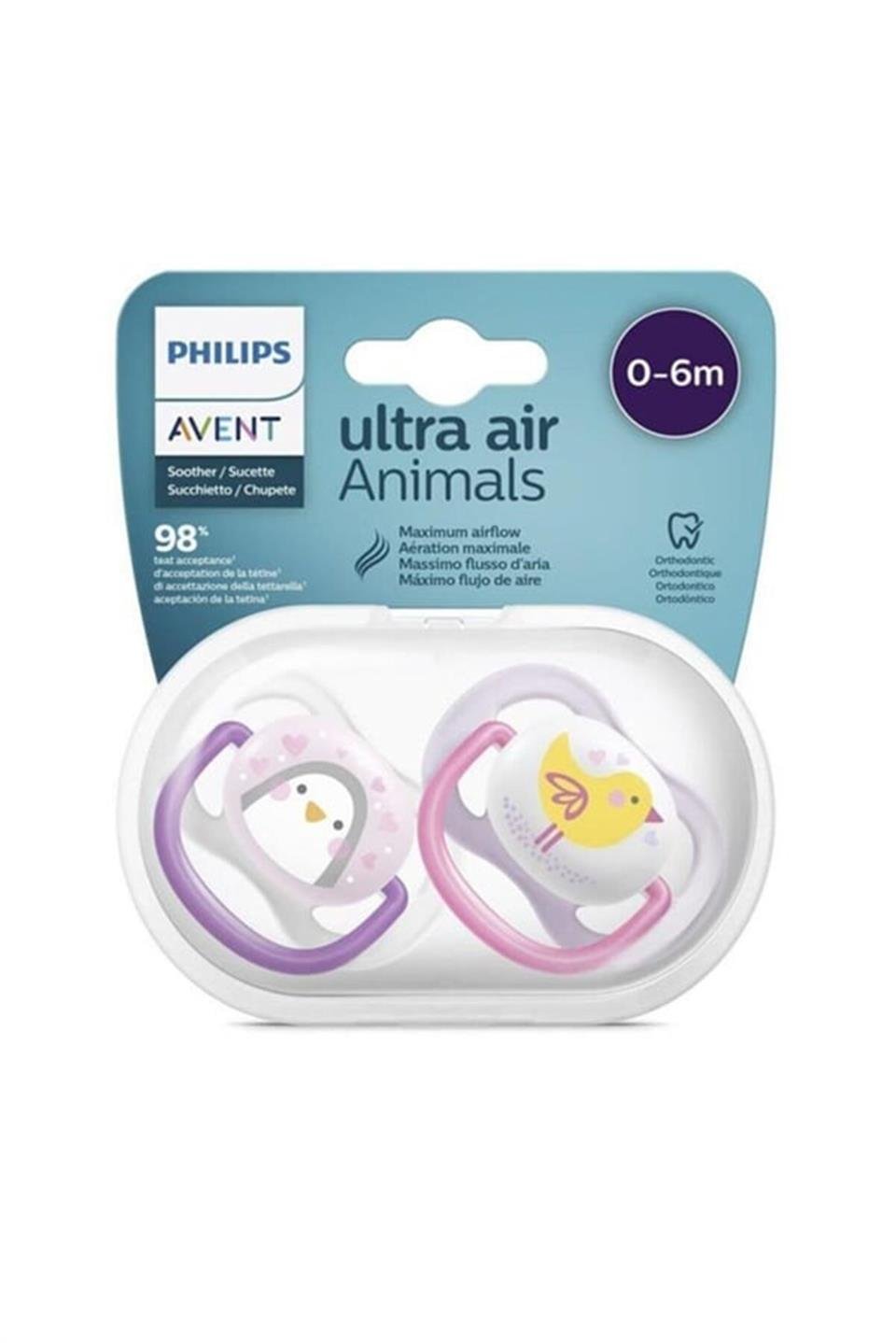 PHILIPS AVENTPhilips Avent Ultra Air Animals 0-6 Ay 2'li Emzik Kız SCF080/068710103949350