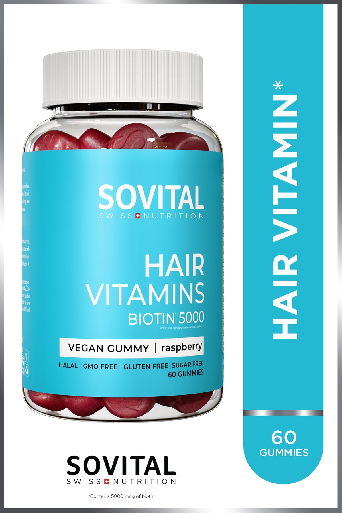 SovıtalSovital Hair Vitamins Vegan Gummy Saç Vitamini 60 Gummies8682851193050