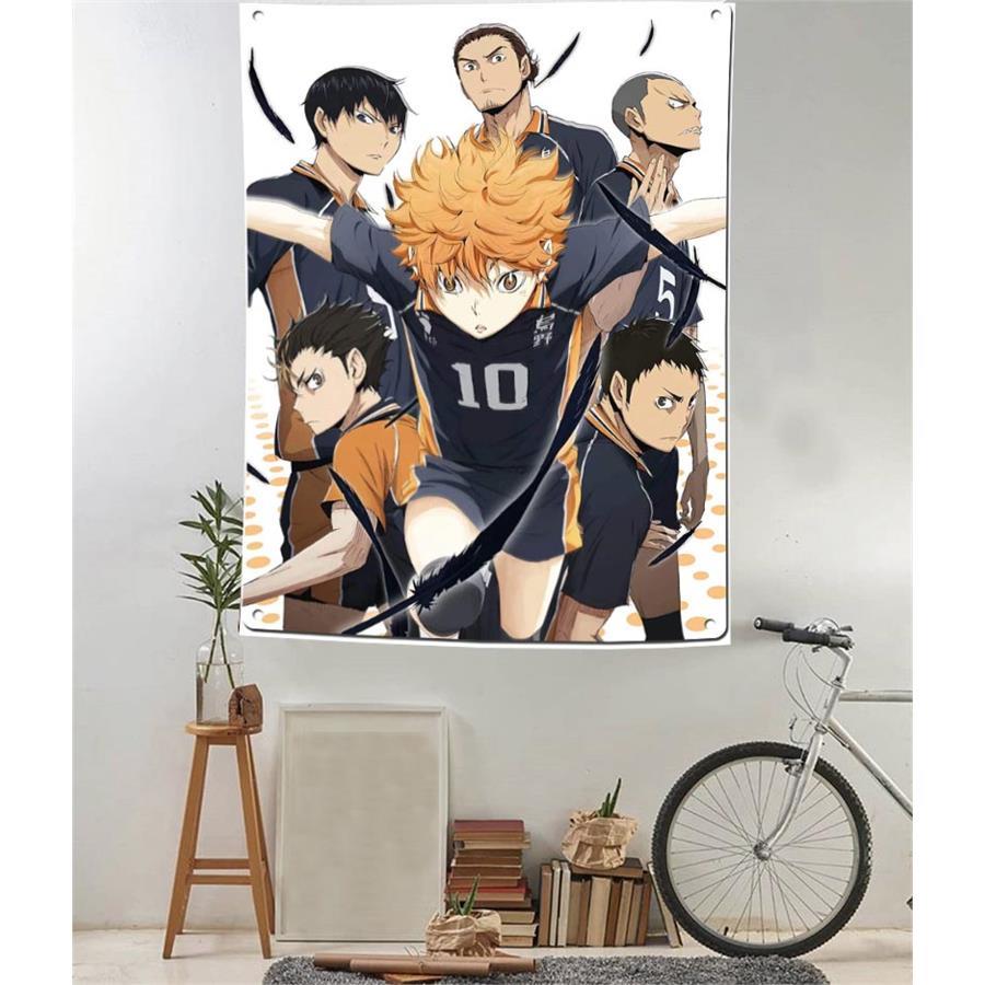 70 X 100 Cm Anime Haikyuu Brooch Badge Duvar Halısı 