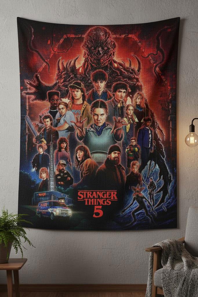 70 X 100 Cm Stranger Things 5. Sezon Duvar Halısı 