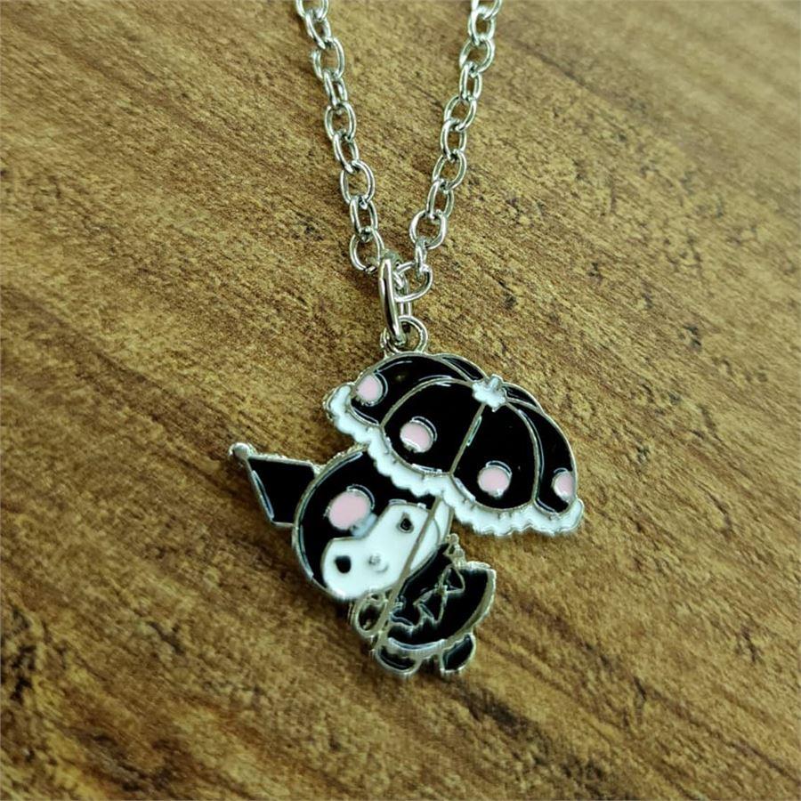 Anime Kuromi Siyah Şemsiyeli Kolye