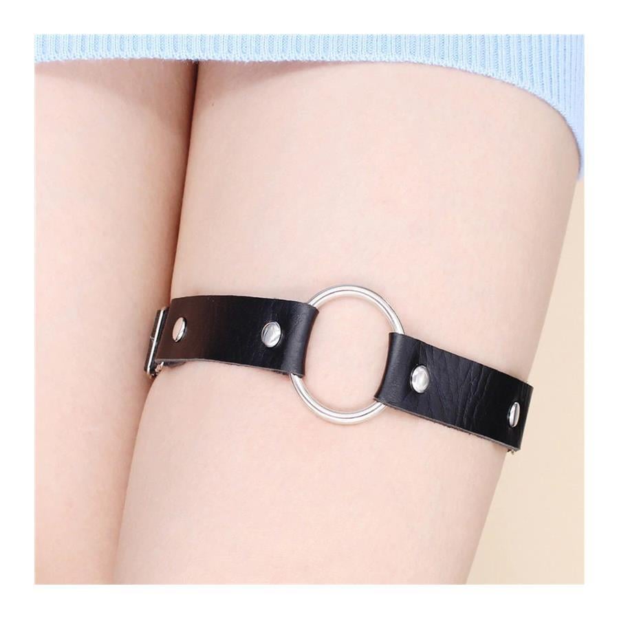 Bacak İçin Punk Halka Deri Tasma