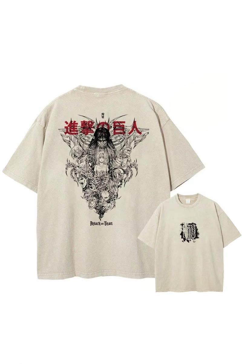 Bej Anime Attack On Titan Final Chapter Unisex T-shirt