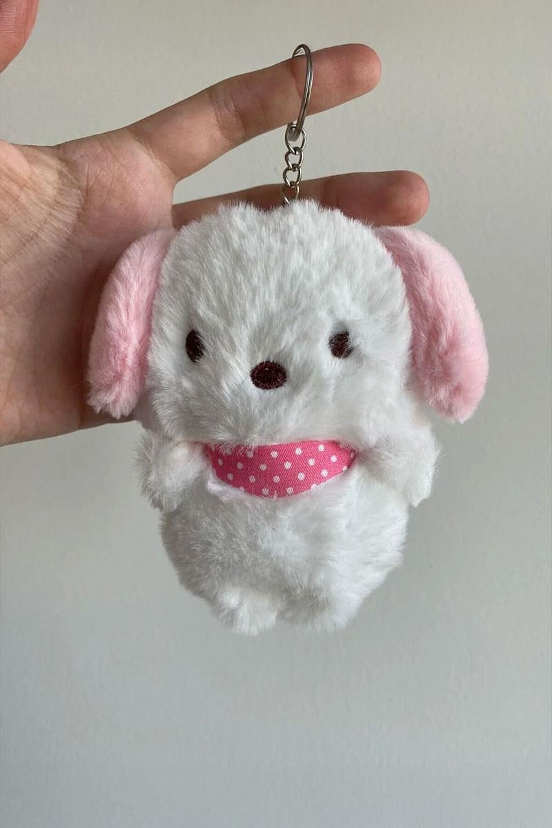 Beyaz My Melody Dog Peluş Anahtarlık