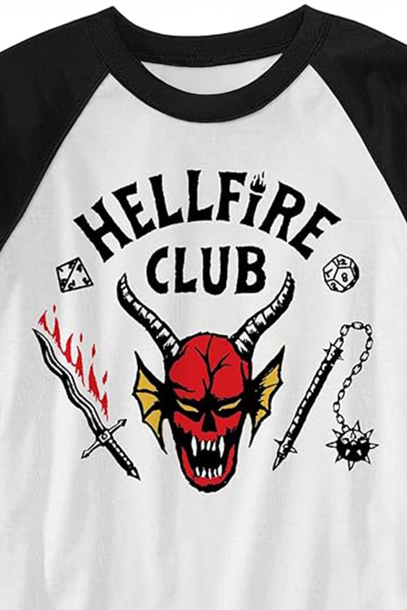 Beyaz Stranger Things Hellfire Club Unisex Unisex Sweatshirt