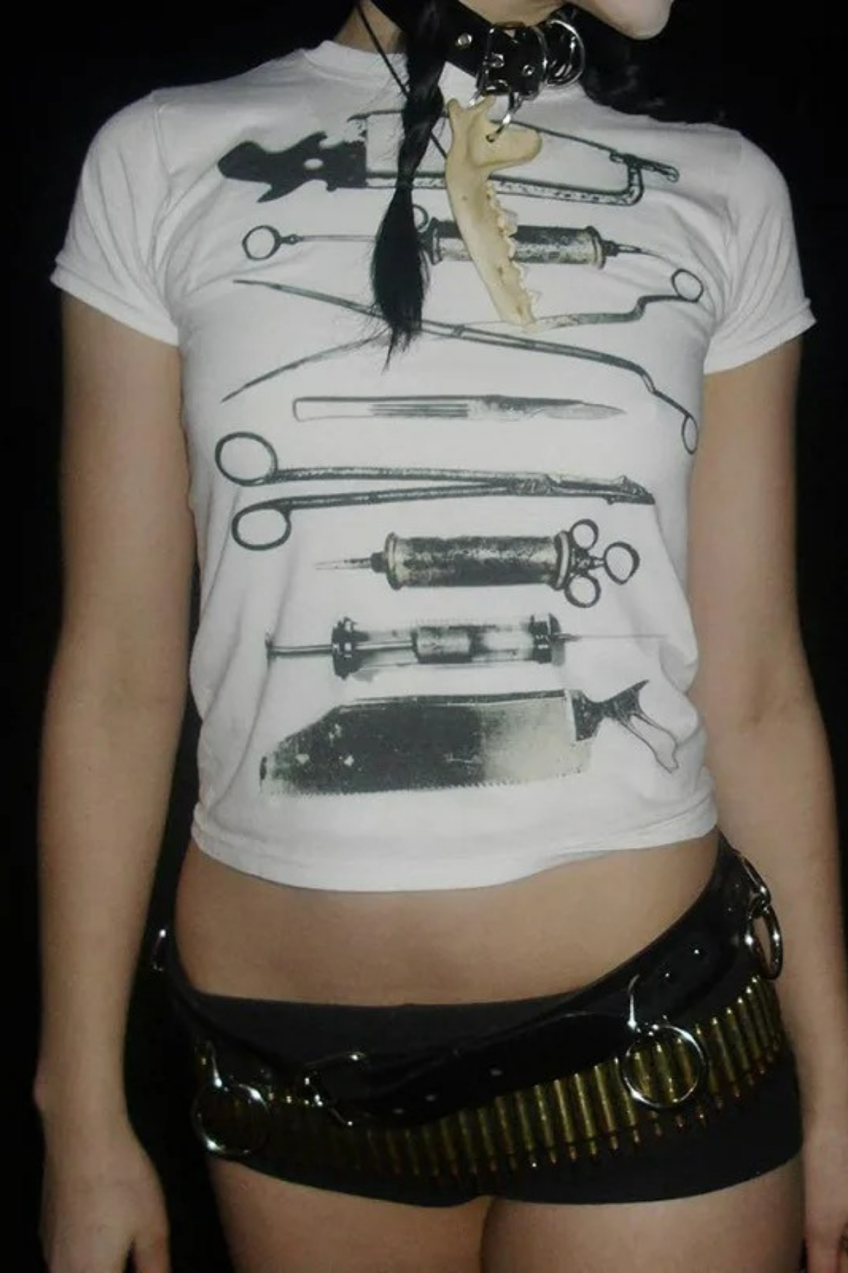 Beyaz Treatment Set Kısa Kollu Crop